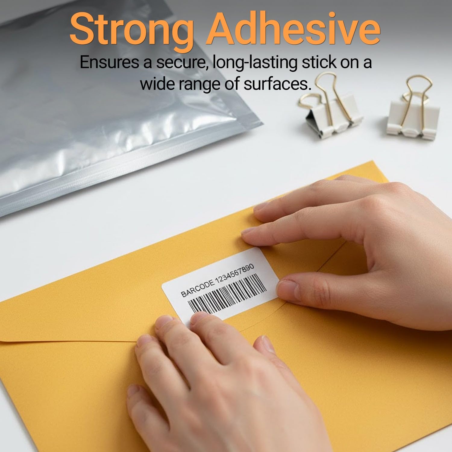 eCompostable Direct Thermal Printer Labels - 50mm x 25mm, 1000 Roll, Self-Adhesive Perforated 6
