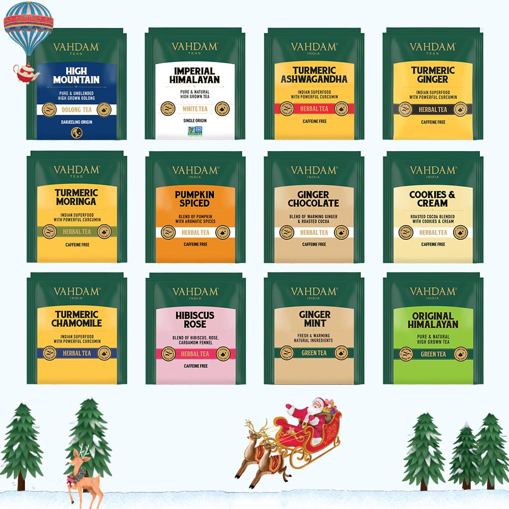 VAHDAM Limited Edition Advent Calendar 2025 - Tea Bags Folding Gift Set 8