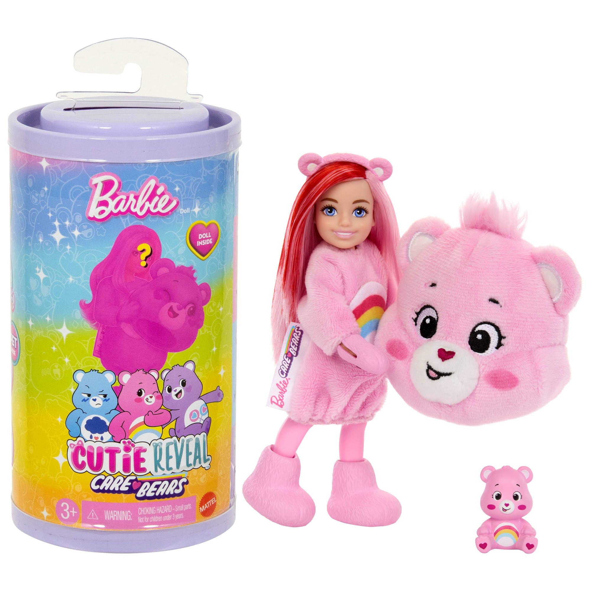 Barbie Cutie Reveal Chelsea Doll & Accessories - Care Bears Series, 6-Surprise Unboxing Fun for Kids
