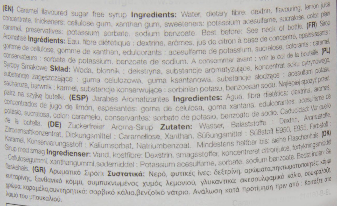 Sweetbird - Sugar Free Caramel Syrup 1 Litre 7