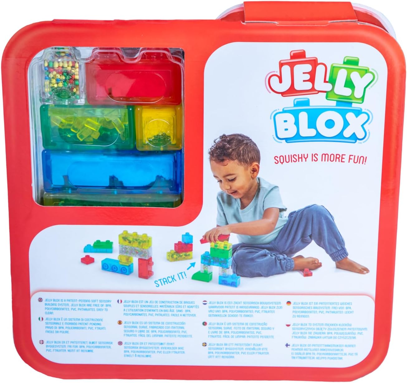 Jelly Blox Creative Kit - Squishy Building Blocks for Toddlers 2+