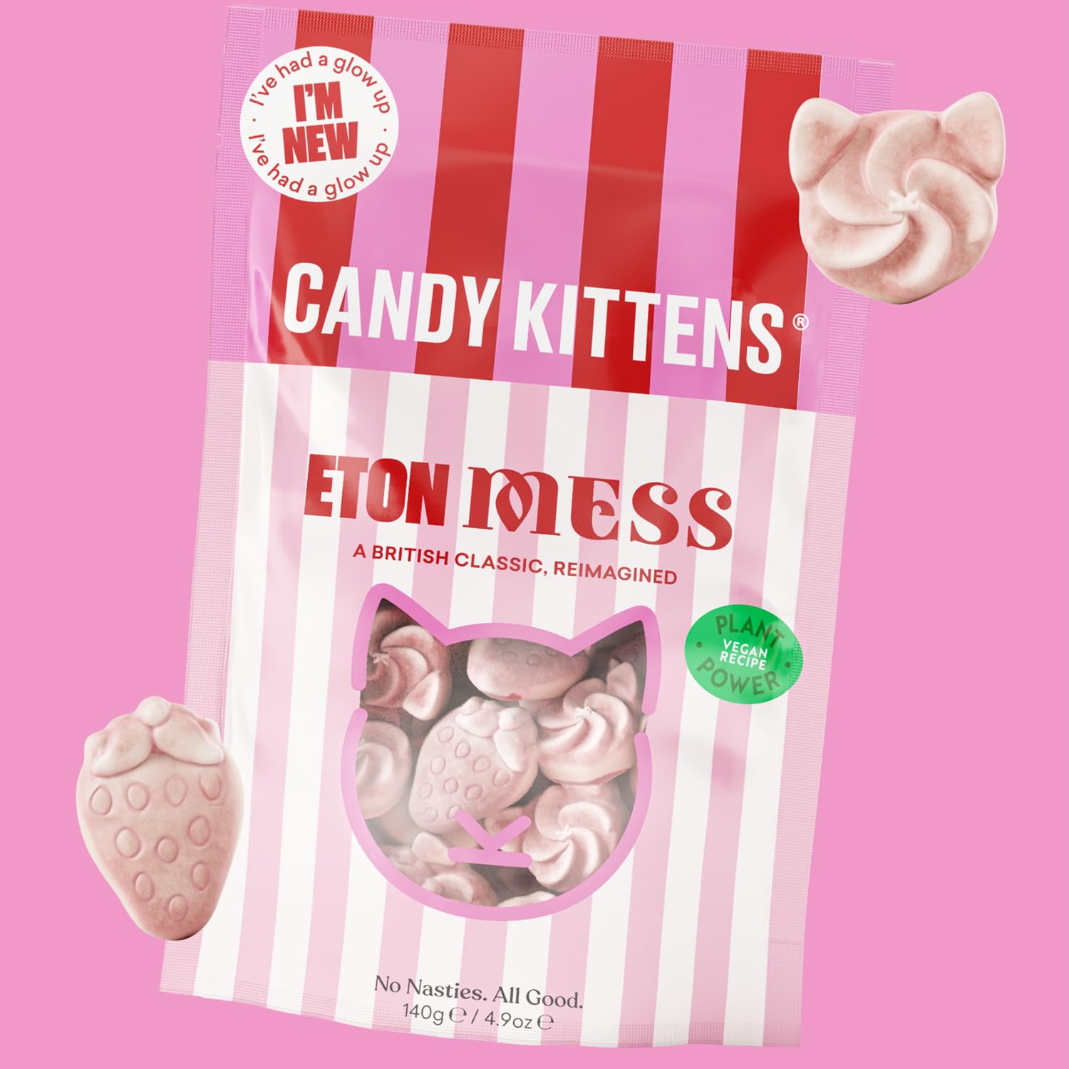 Candy Kittens Eton Mess Wild Strawberry Vegan Sweets Gift Pack 4