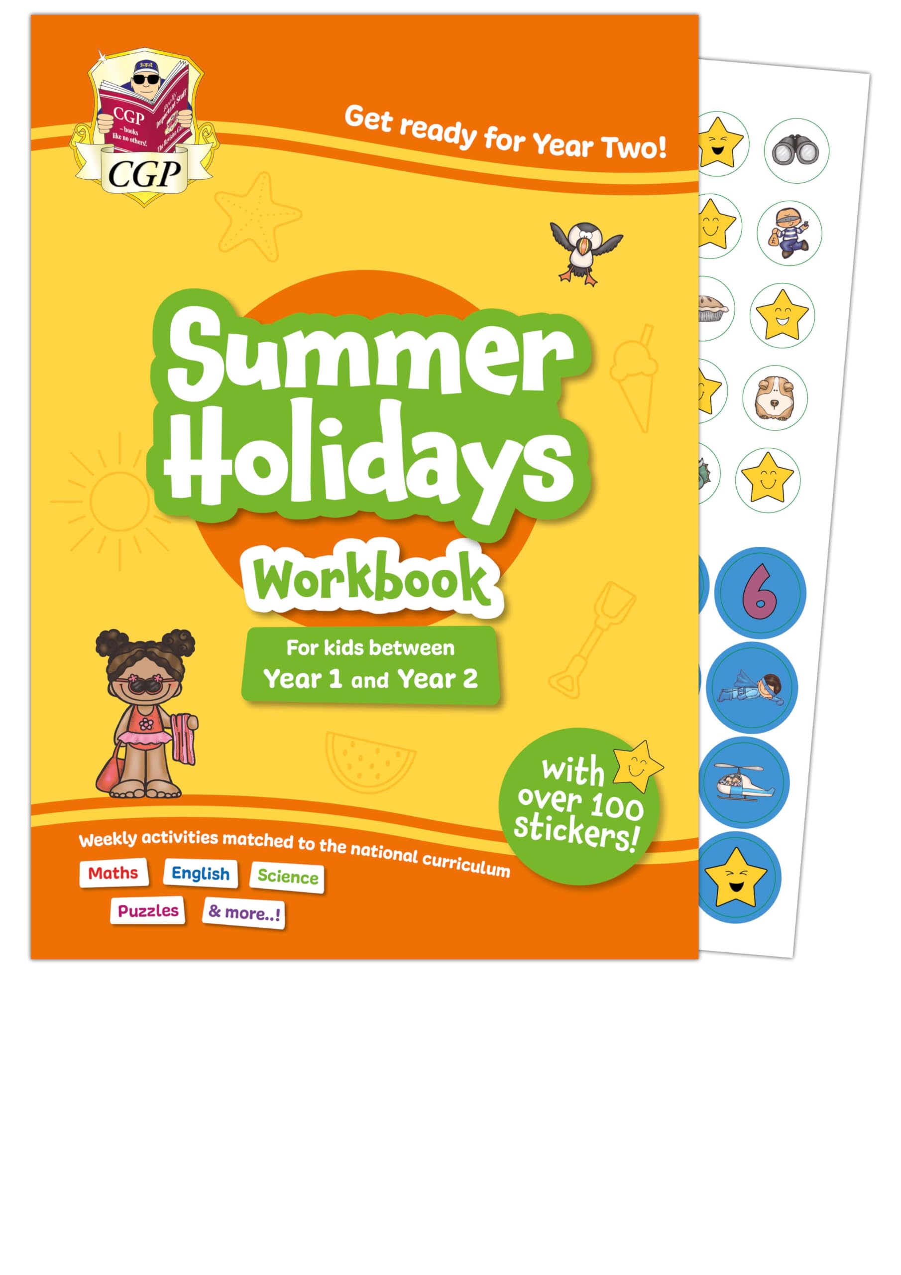 CGP Summer Holidays Activity Workbook - Year 1 to Year 2 Transition | 64 Pages | Paperback 1