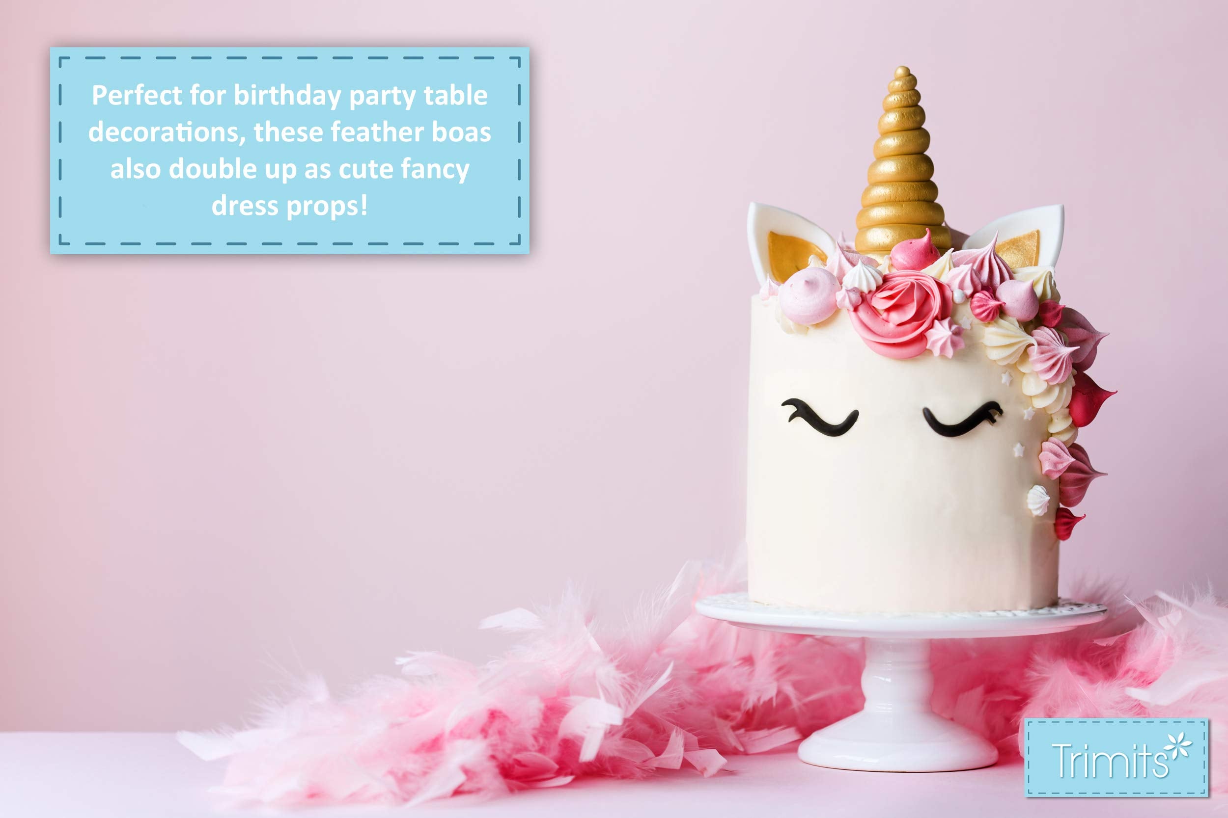 Trimits Marabou Feather Boa 1.8m - White Fluffy Costume Accessory for Festivals, Pride, Weddings & Decor 3