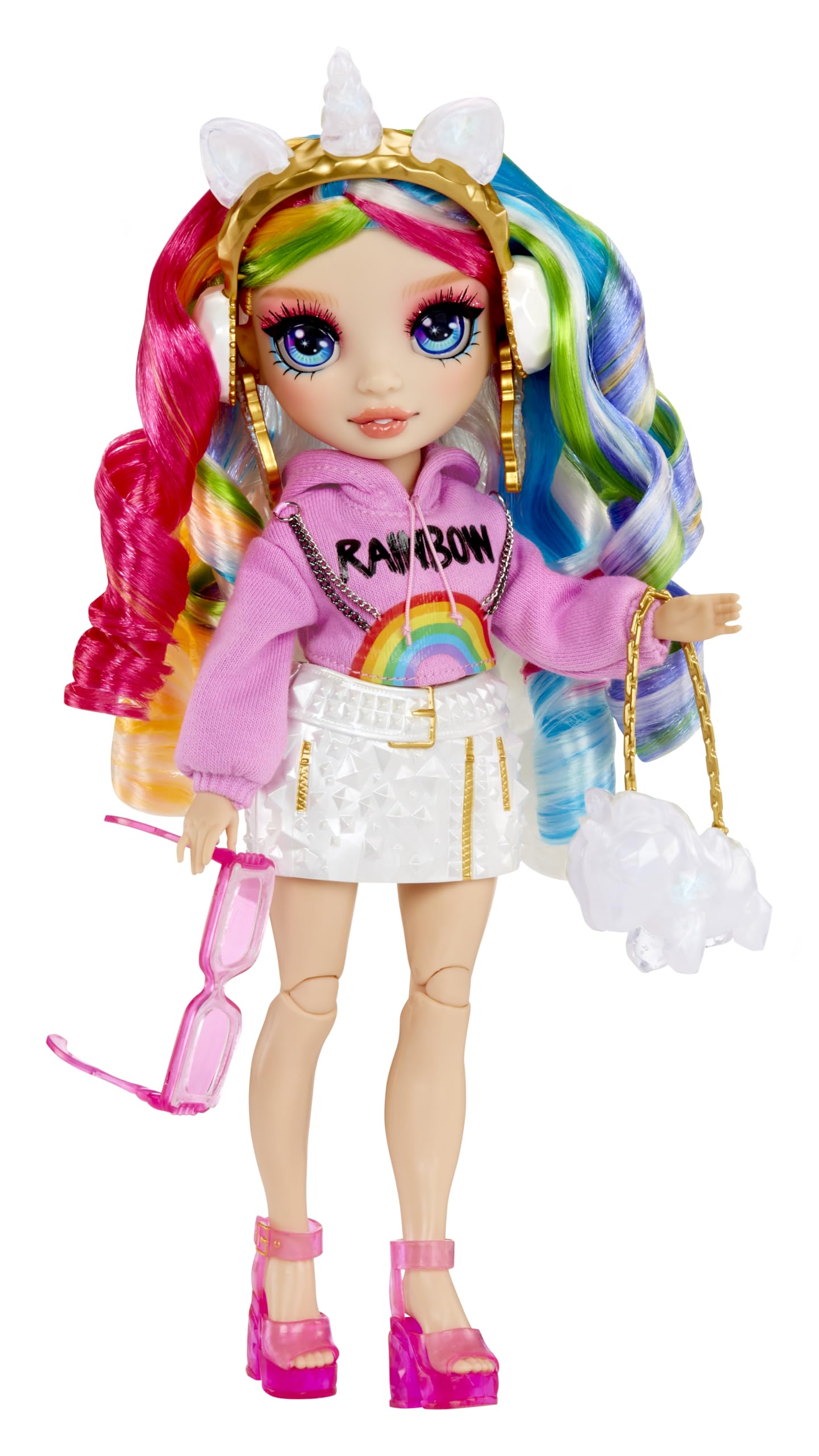 Rainbow High Creative Crystals Amaya Doll - 28 cm Fashion Doll with DIY Crystal Accessory Make It Kit | Ages 8+ 9