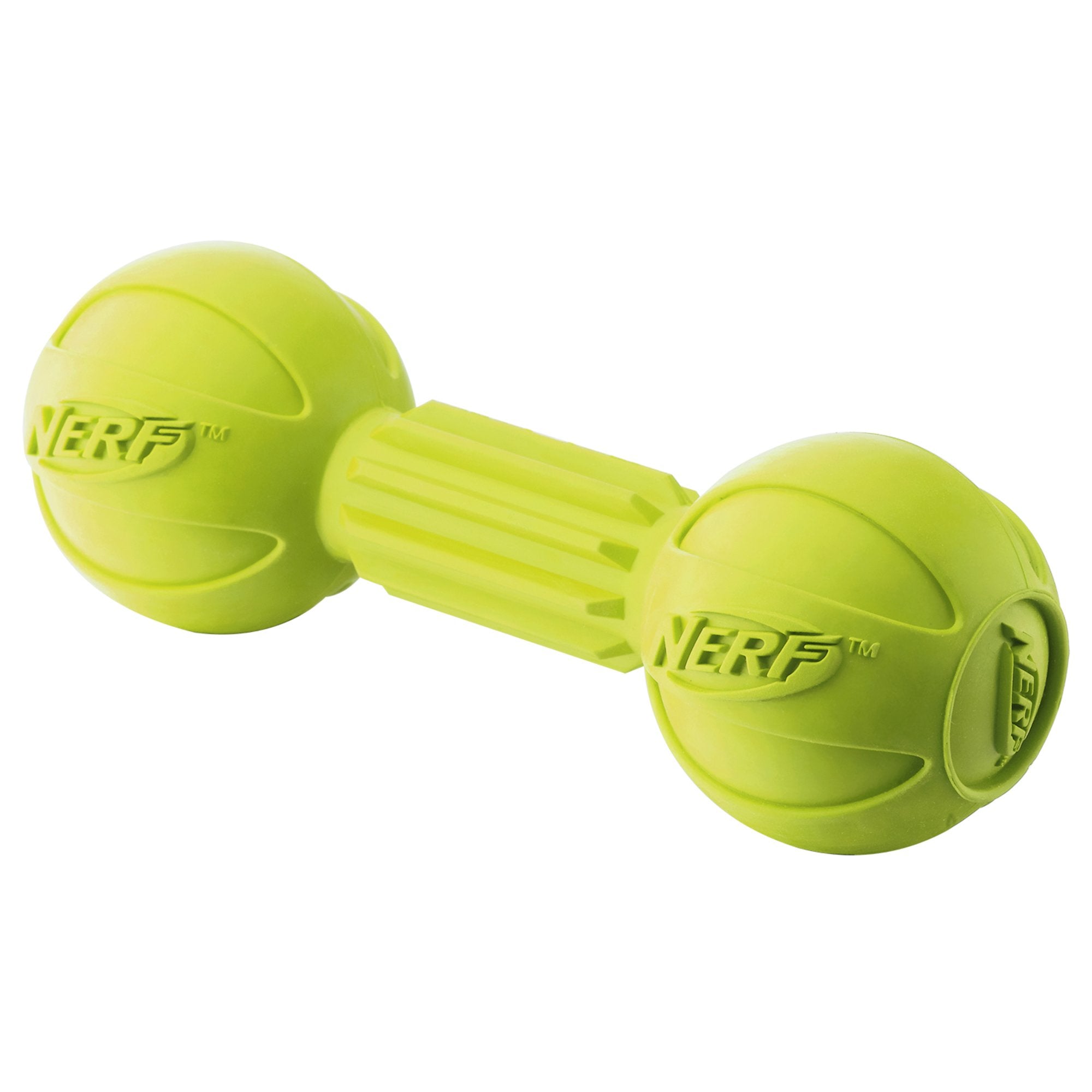 Nerf Dog Barbell Chew Toy - Durable Rubber for Fetch & Chewing | 7.5-Inch Medium Size 4