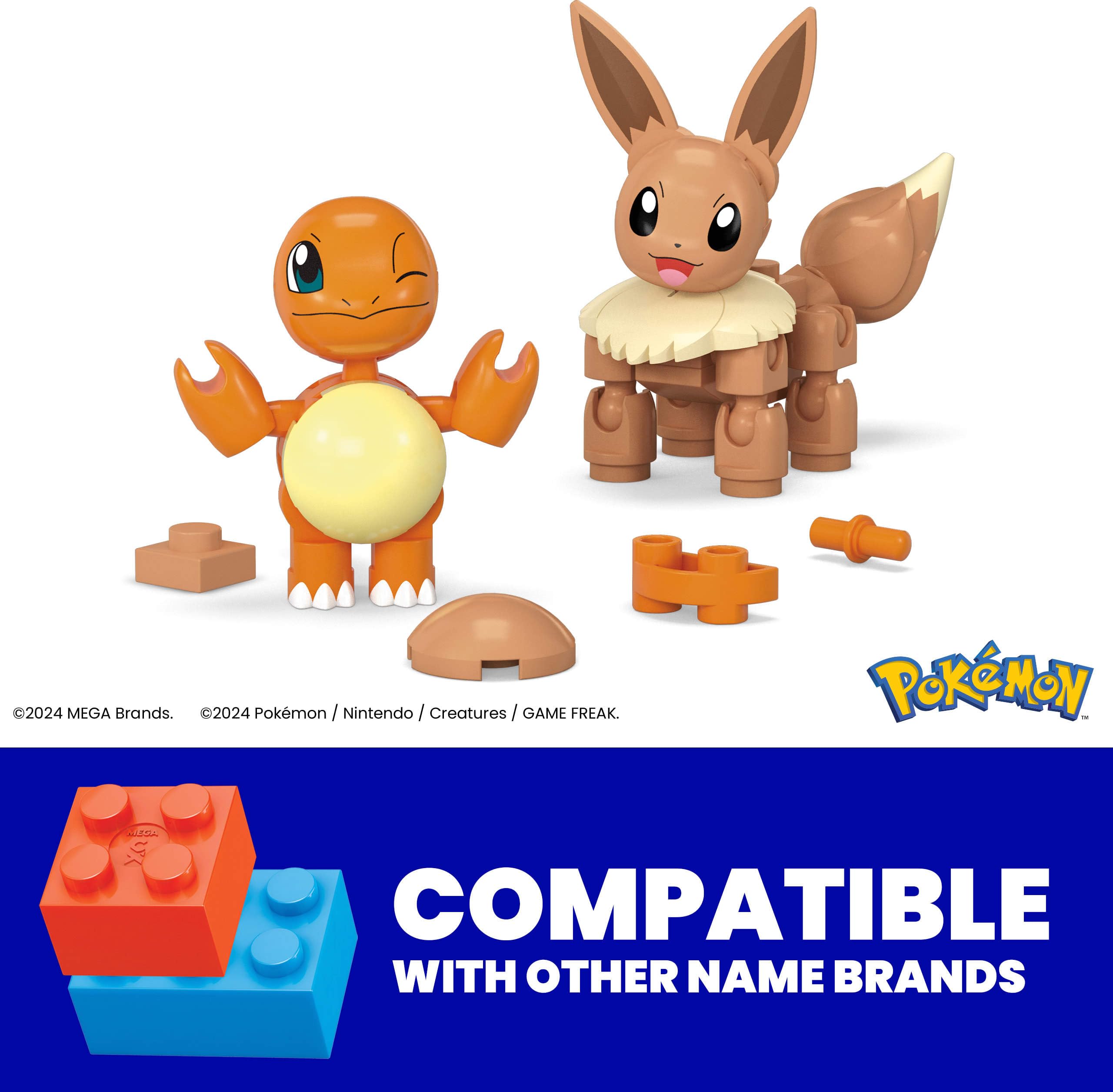 MEGA Pokémon Action Figure Building Set - Charmander & Eevee Poké Ball 2-Pack 5