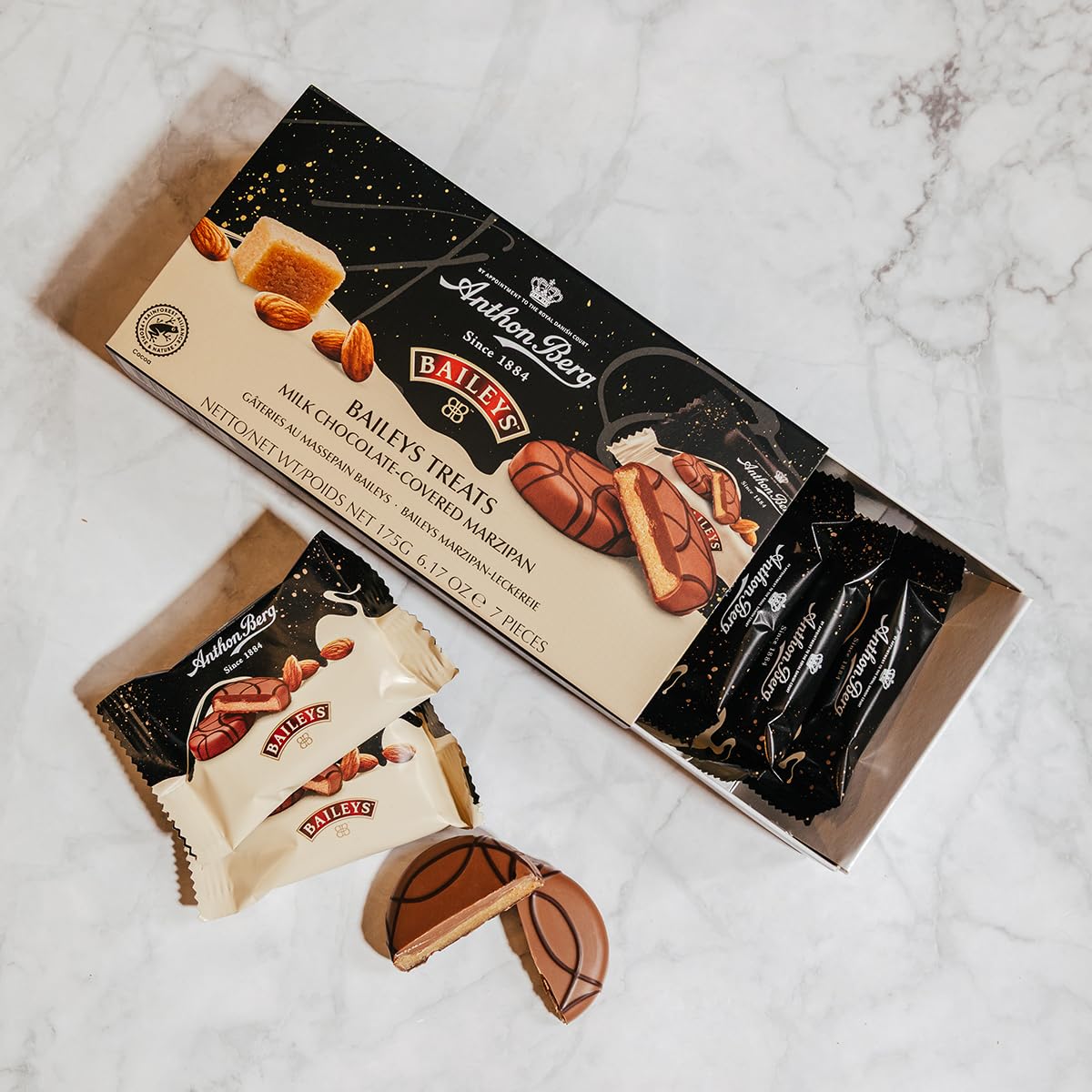 Anthon Berg Baileys Treats – Mit Milchschokolade überzogenes Marzipan mit Baileys-Geschmack, 175 g 6
