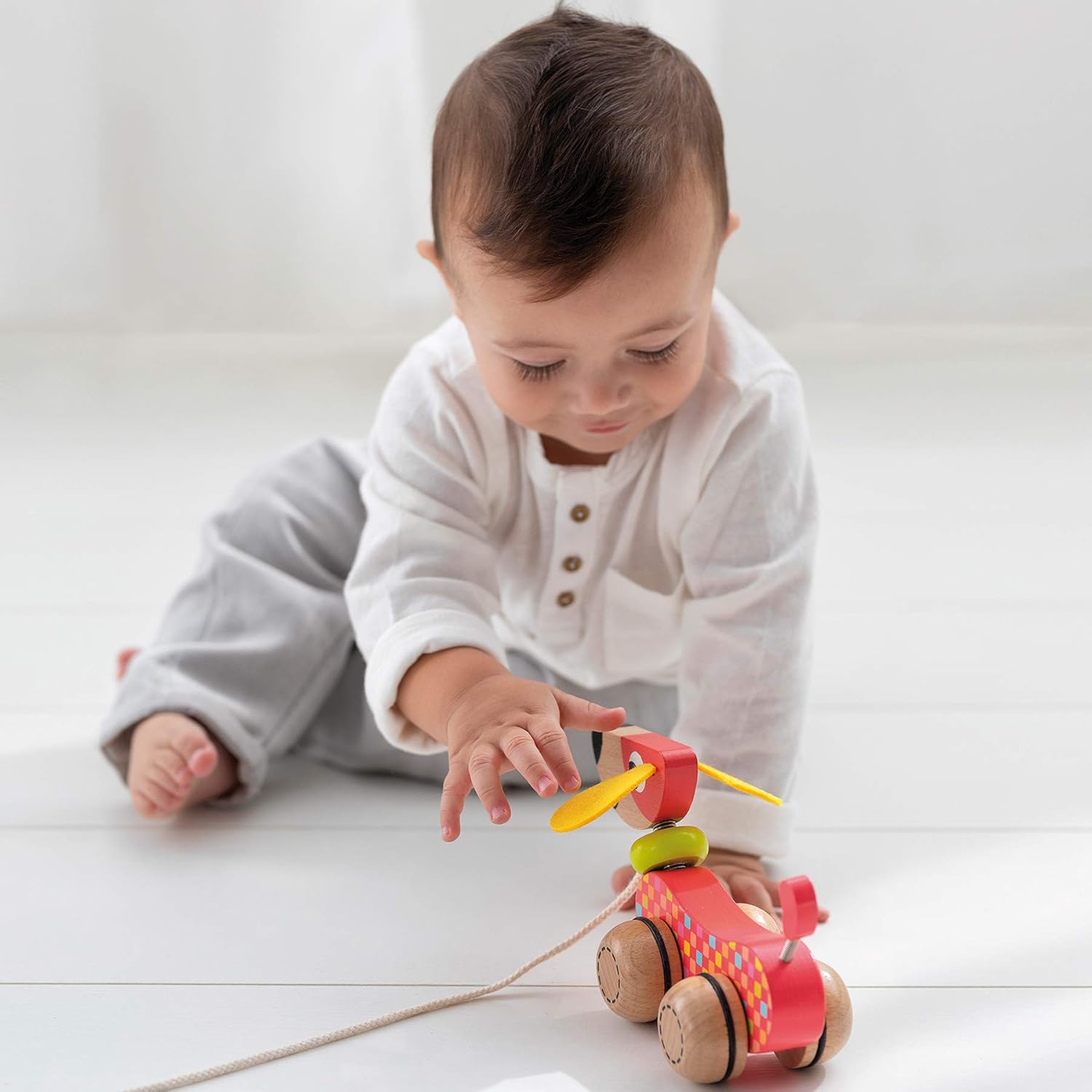 Goula 53459 Wooden Pull-Along Dog Toy - Multicolor for Toddlers 12 Months+ 4