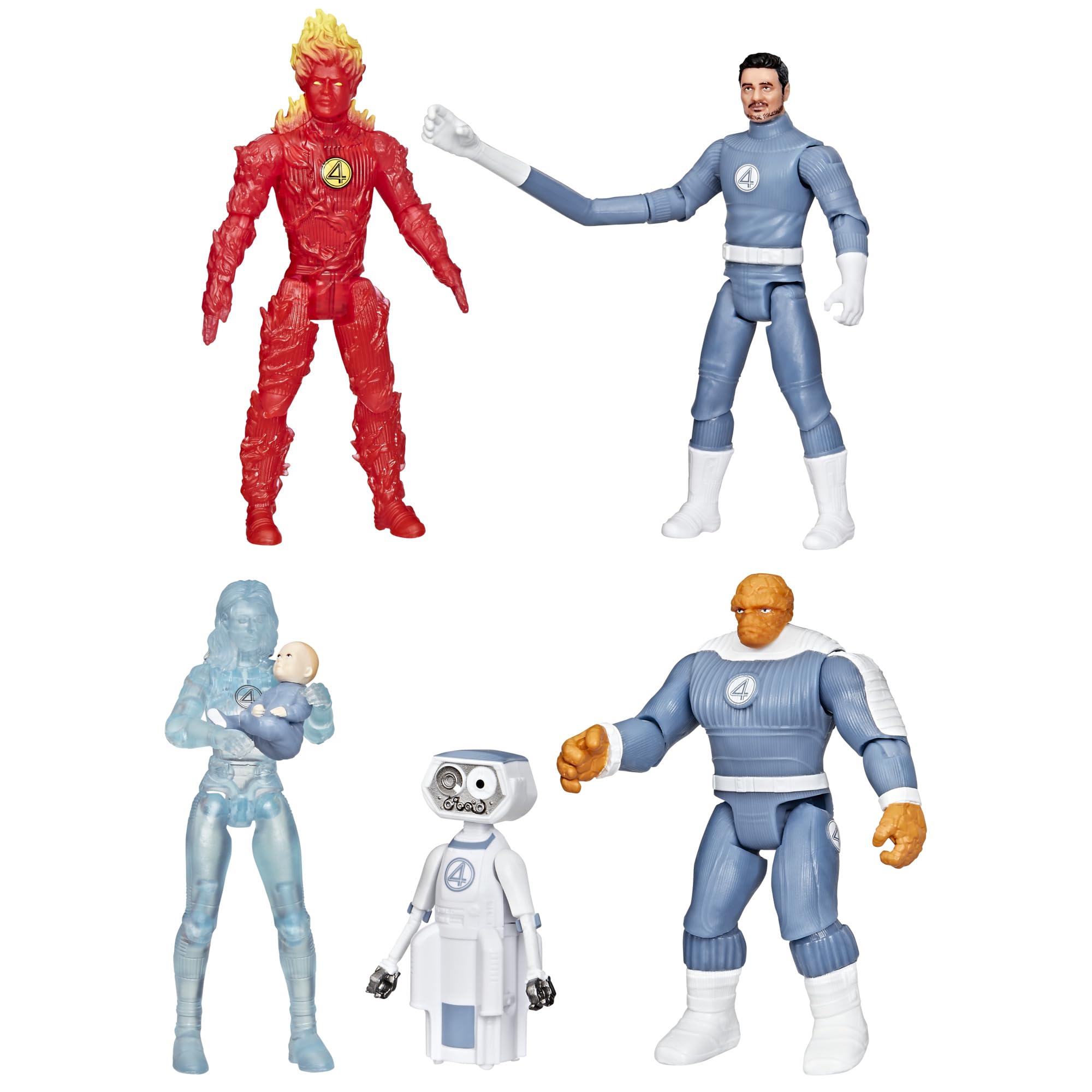 Marvel's First Family 6-Figure Action Set - Epic World of Action Collection for Kids 4+