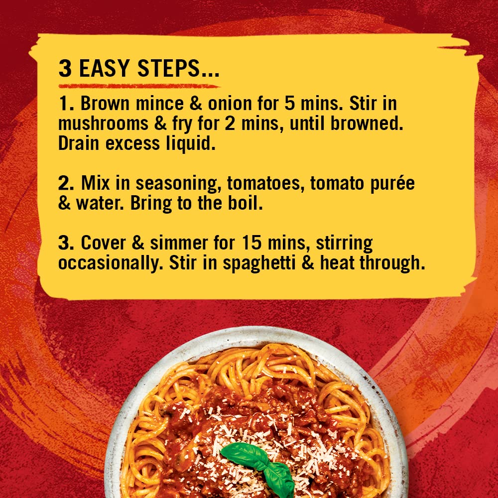 Schwartz Spaghetti Bolognese Recipe Mix - Authentic Italian Flavour | 40g | Pack of 12