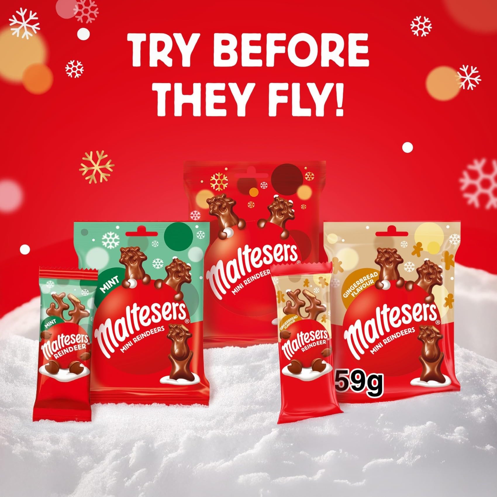 Maltesers Mini-Rentiere, Lebkuchengeschmack, Milchschokoladen-Leckereien, 59 g 6