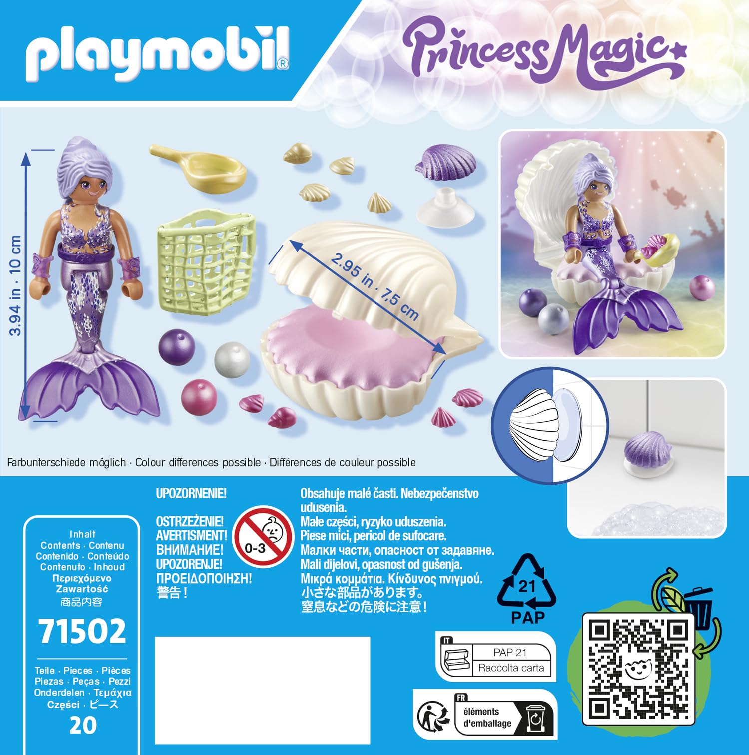 Playmobil Mermaid with Pearl Seashell - Magical Ocean Adventure Playset for Ages 4+ 6