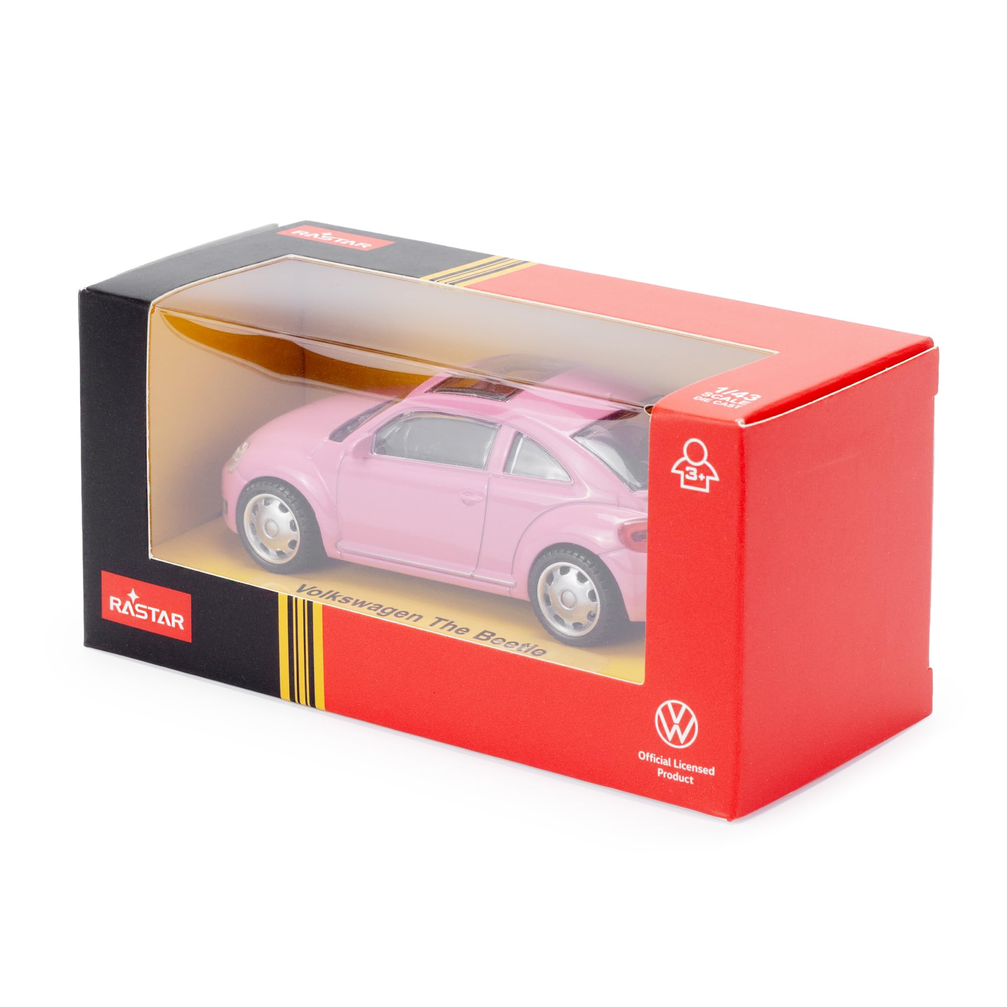 Volkswagen Beetle 1:43 Scale Die-Cast Model Car - Pink | Officially Licensed Collectors Edition 4
