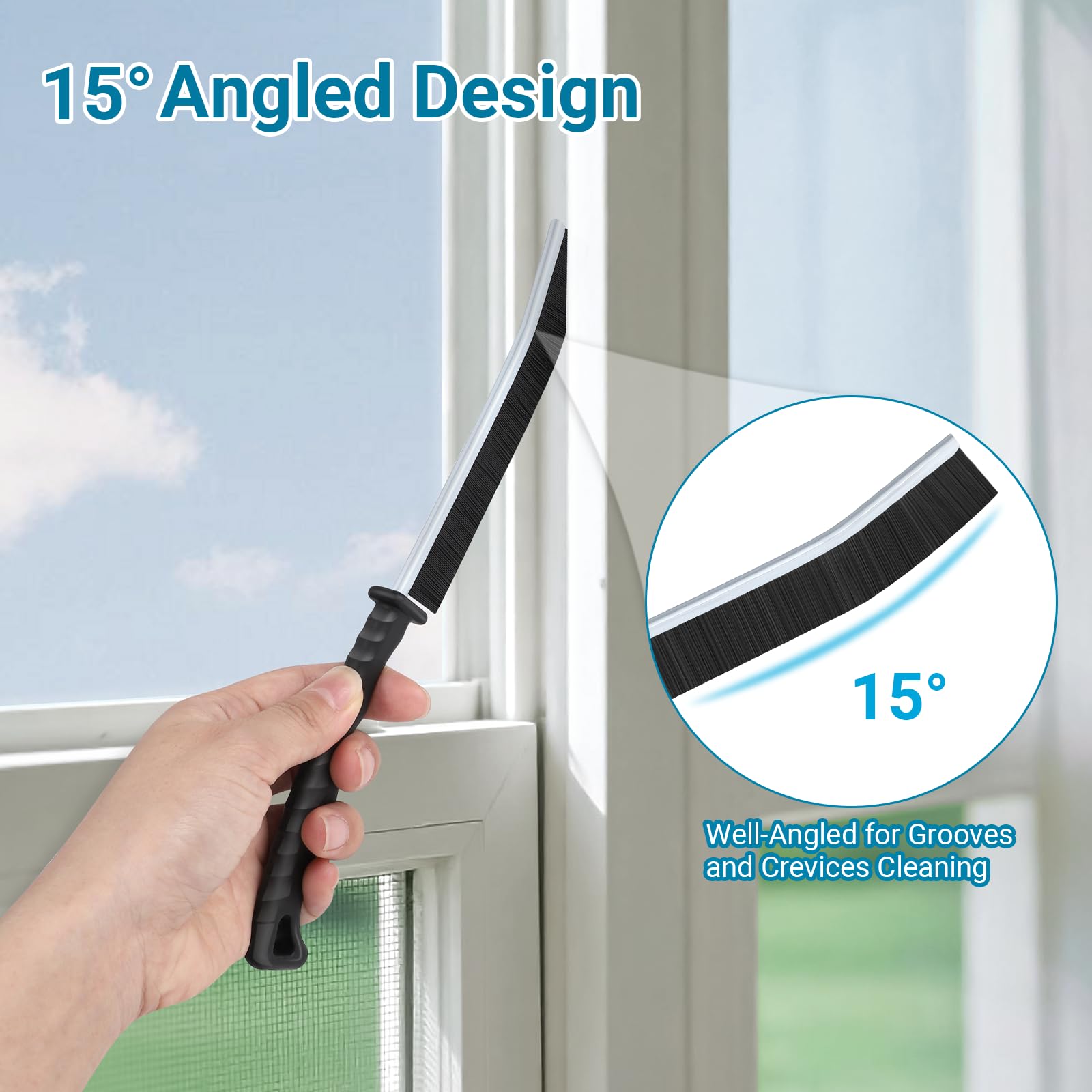 Alyvisun - 3 Pack Crevice Cleaning Brush for Hard-to-Reach Spaces 6