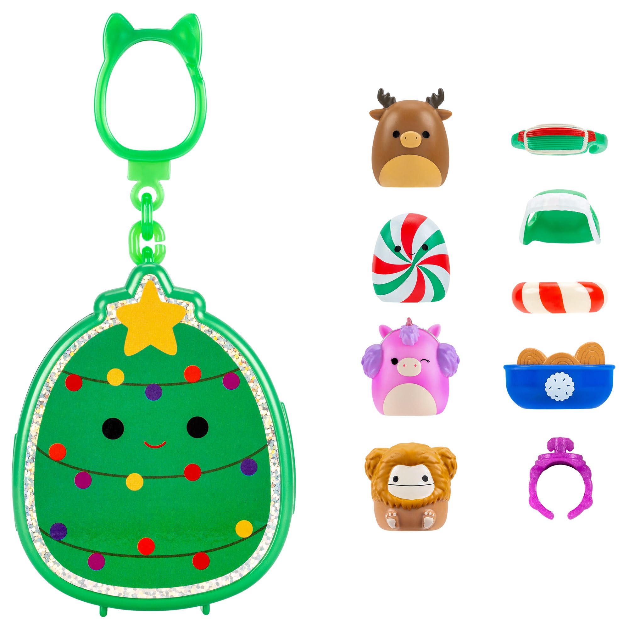 Squish-a-longs Clip-a-longs Holiday Pack - Includes 4 Mini-Squish & Accessories 1