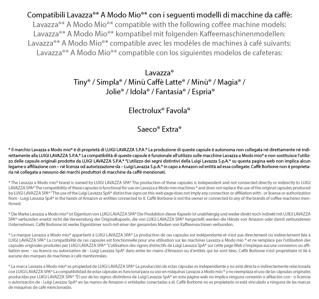 Caffè Borbone Don Carlo Schwarzkaffeemischung – 100 Kapseln für Lavazza A Modo Mio-Maschinen 4