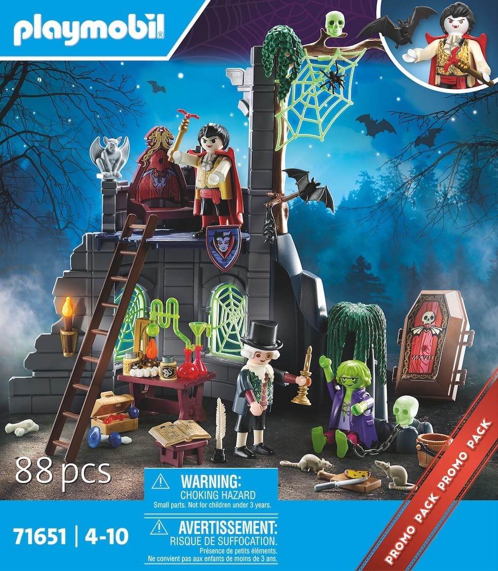 Playmobil 71651 Pirates: Haunted Ruins Promo Pack - Spooky Castle Playset for Kids 4+ 4