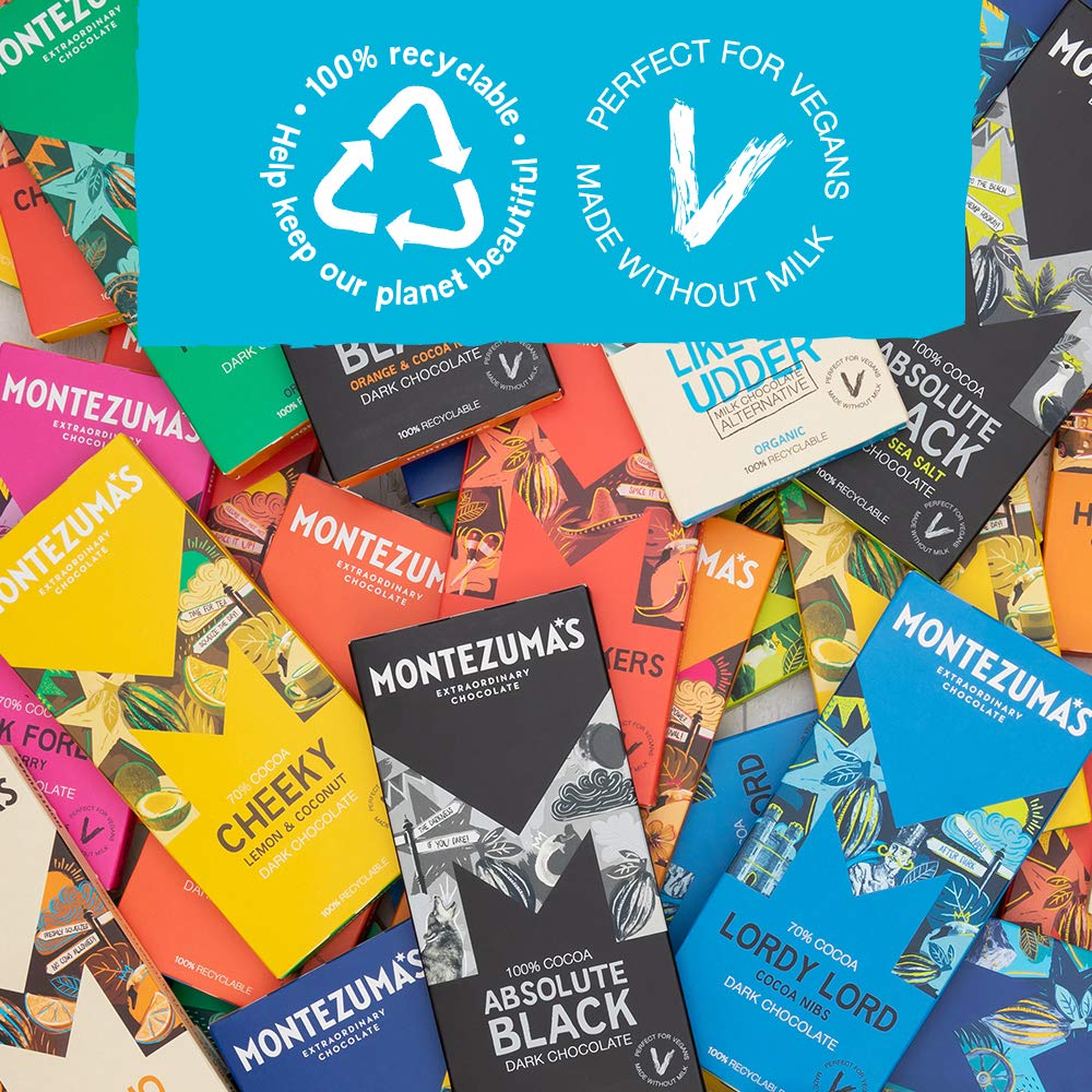 Montezuma - Lordy Lord 70% Cocoa Dark Chocolate Bar with Cocoa Nibs, Vegan & Gluten-Free, 90g 7