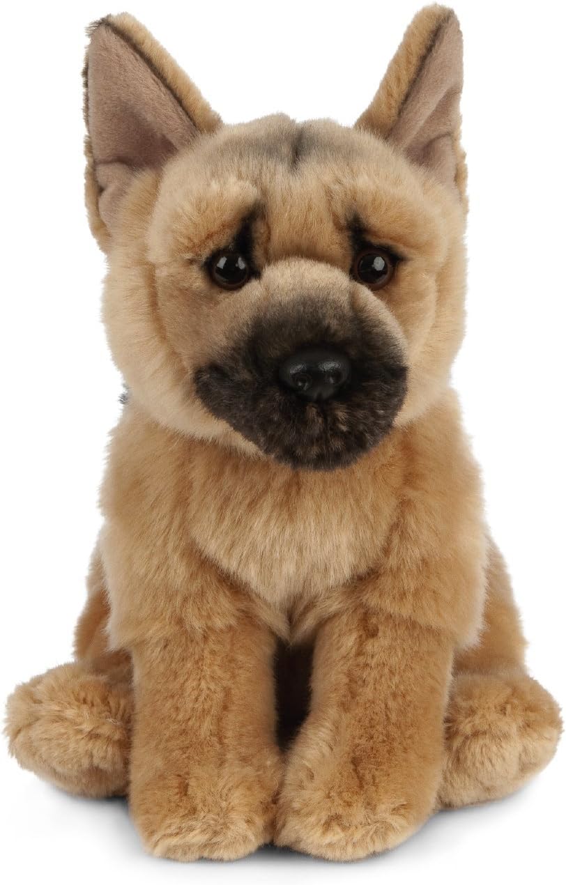 Living Nature German Shepherd Plush Toy - 20cm Realistic Soft Dog