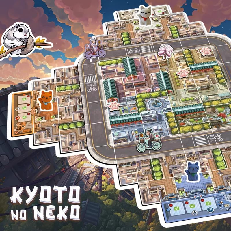 Matagot Kyoto No Neko Board Game | 2-4 Players | Standard Edition