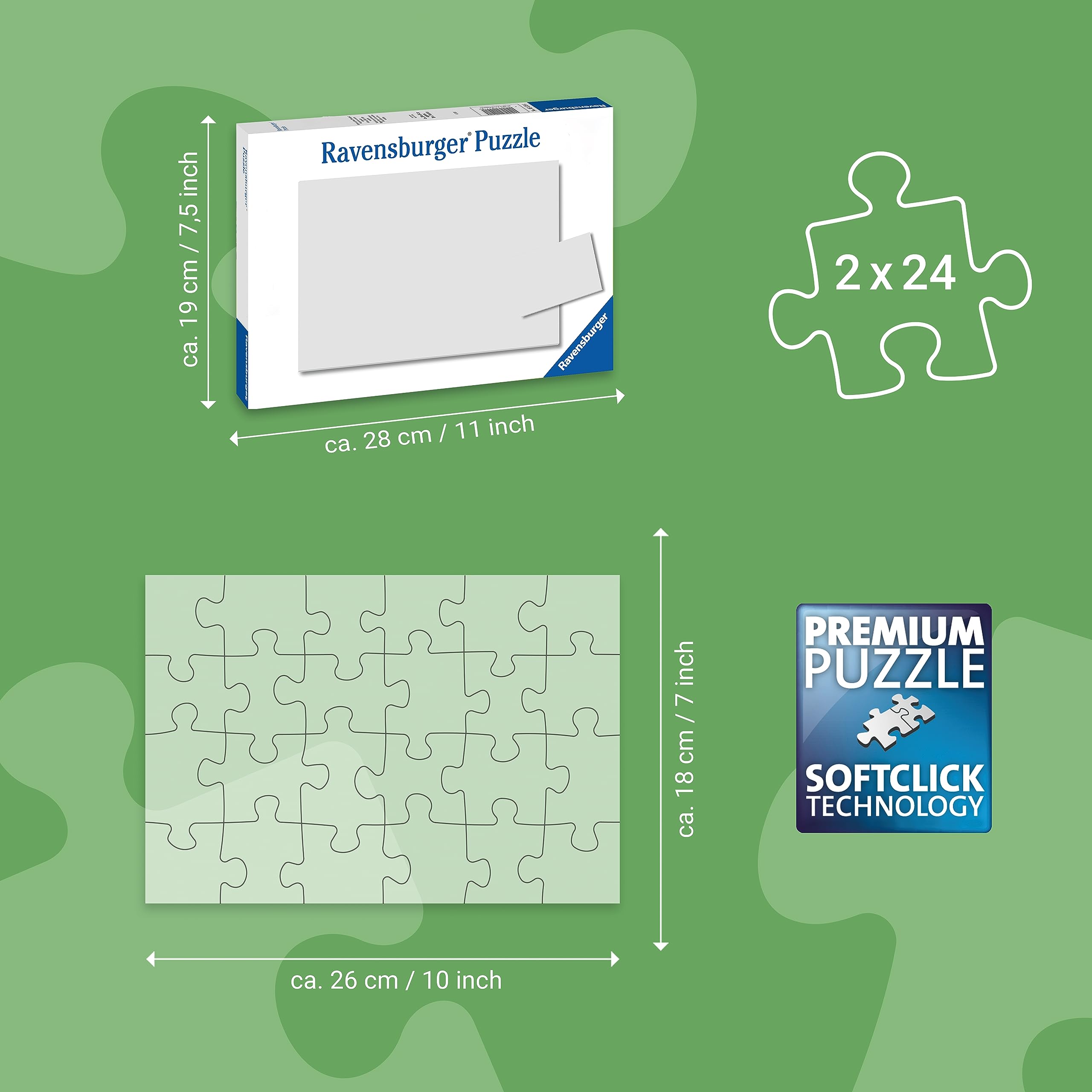 Ravensburger Construction site and Farm Puzzle Set - 2x24 Pieces | Ages 3+ | 26x18cm 4