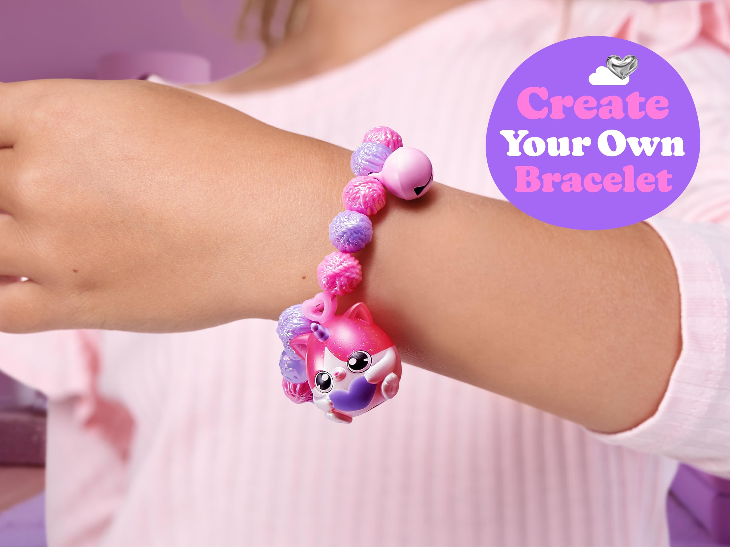 Rainbocorns Kitty Mania Pink-White Cat (PURRL) - Hug-to-Hatch Plush Toy with 40+ Surprises