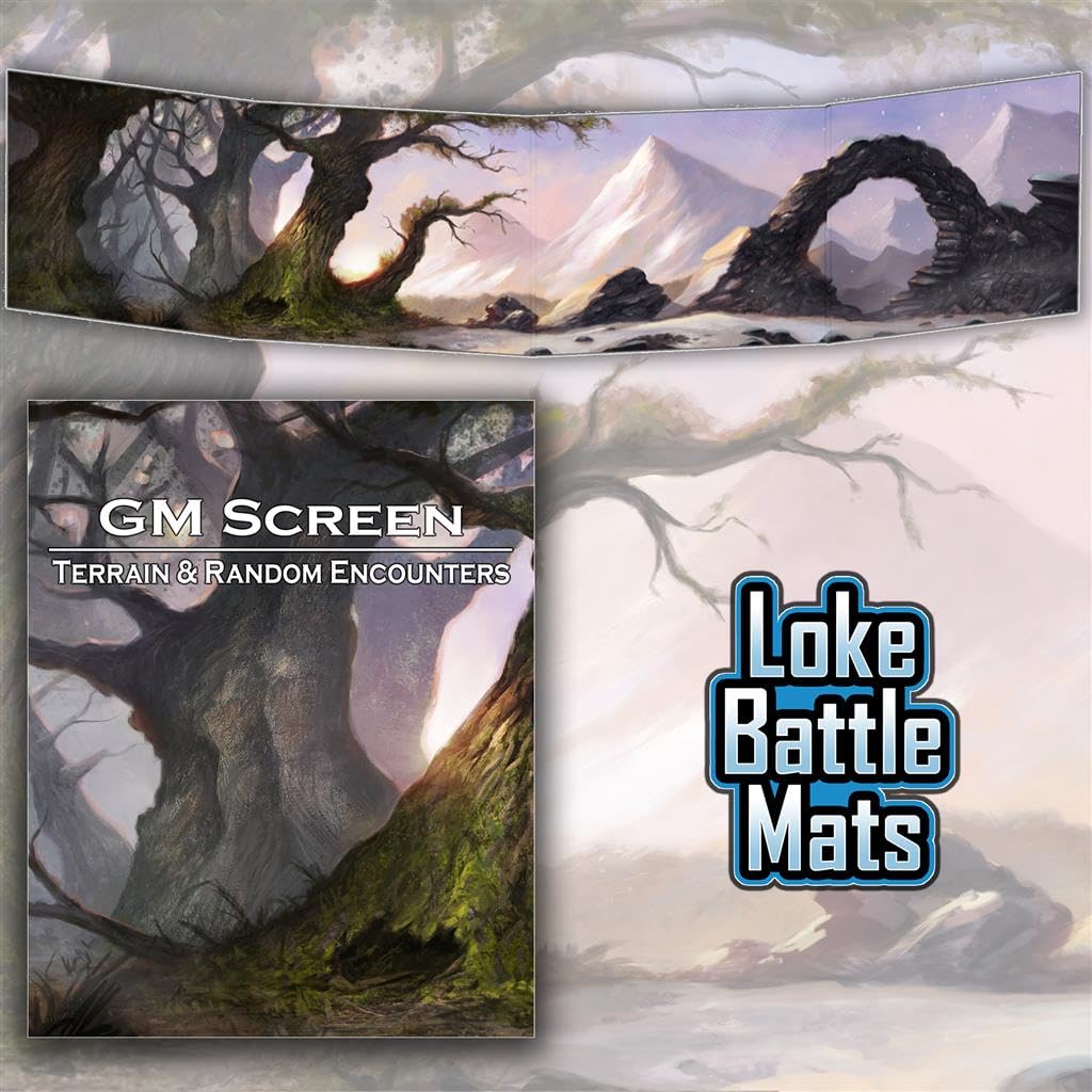 Loke BattleMats GM Screen Terrain & Random Encounters RPG Accessory – English, Ages 14+