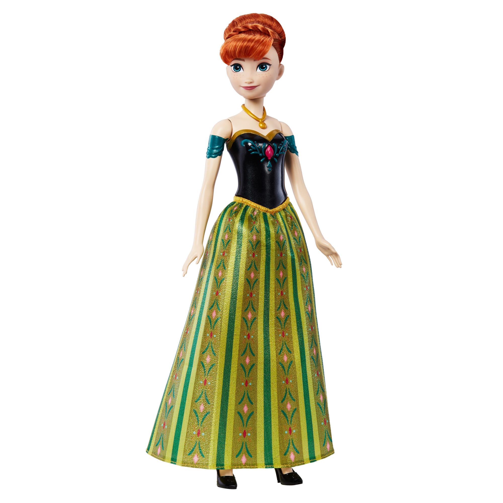 Mattel Disney Frozen Singing Anna Fashion Doll - Posable Doll with Signature Outfit & Brushable Hair 3