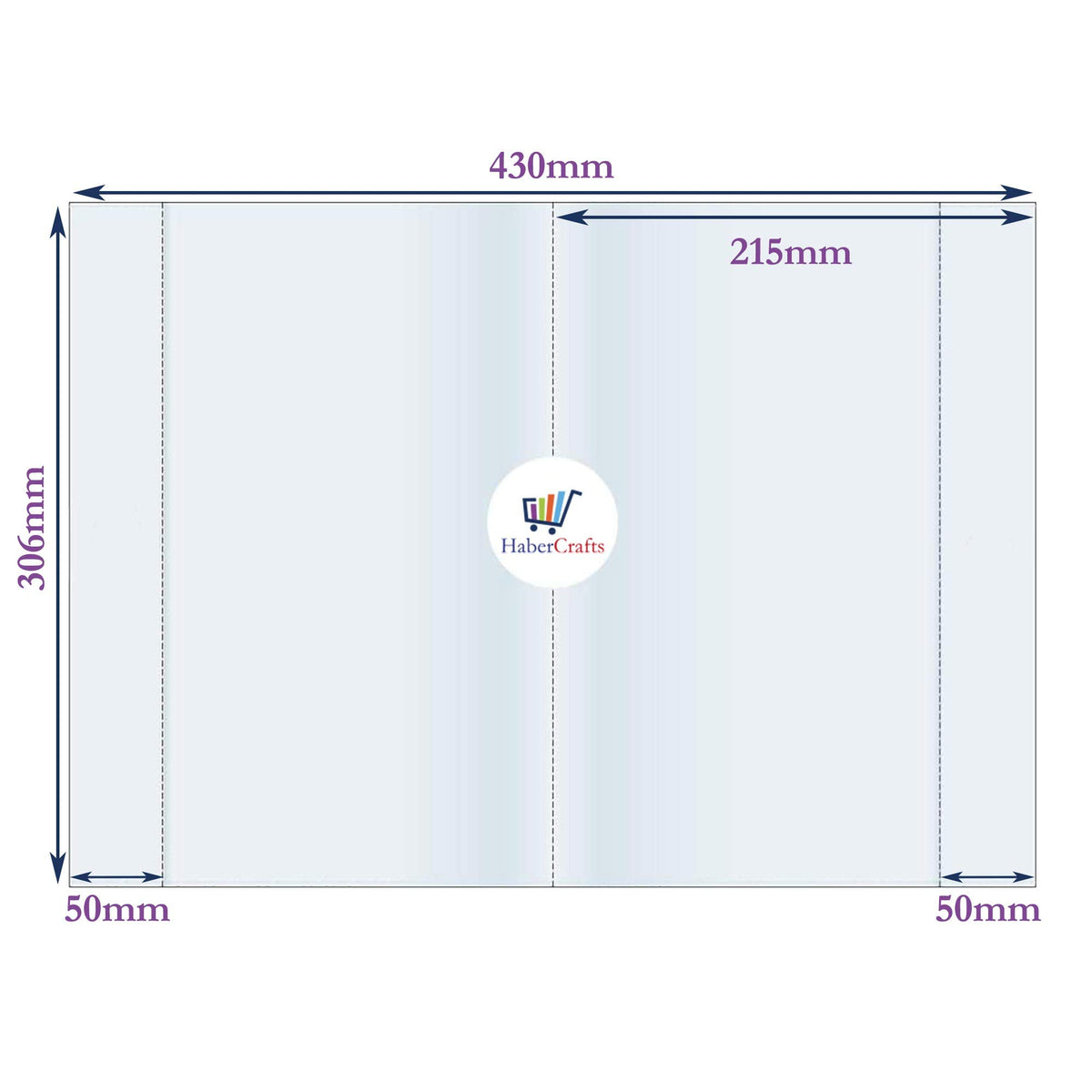 Habercrafts A4 Plastic Book Covers - 150 Micron Thickness | Pack of 24 | Clear