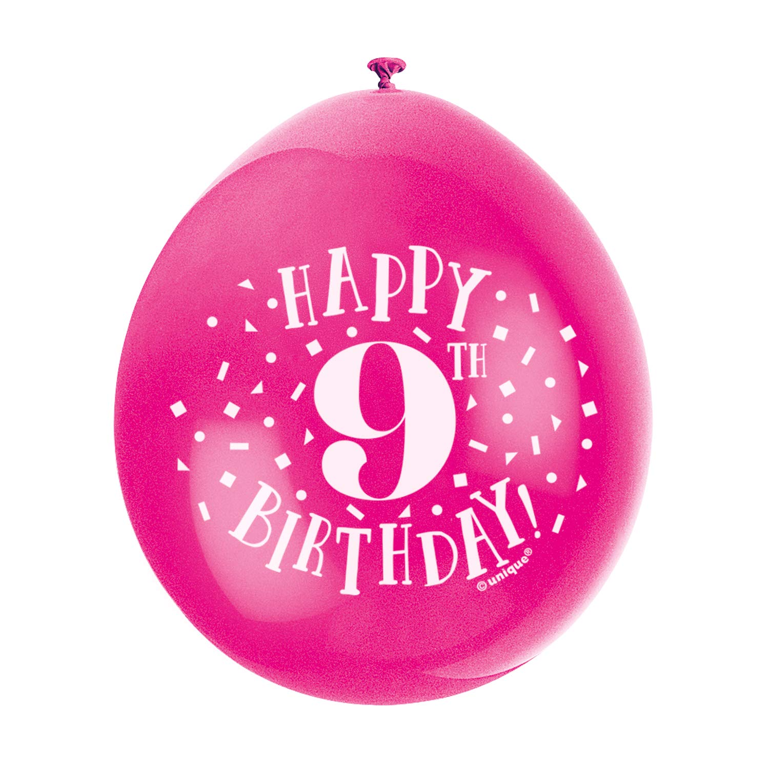 Happy 9th Birthday Latex Balloons - Assorted Colors Party Decorations 5