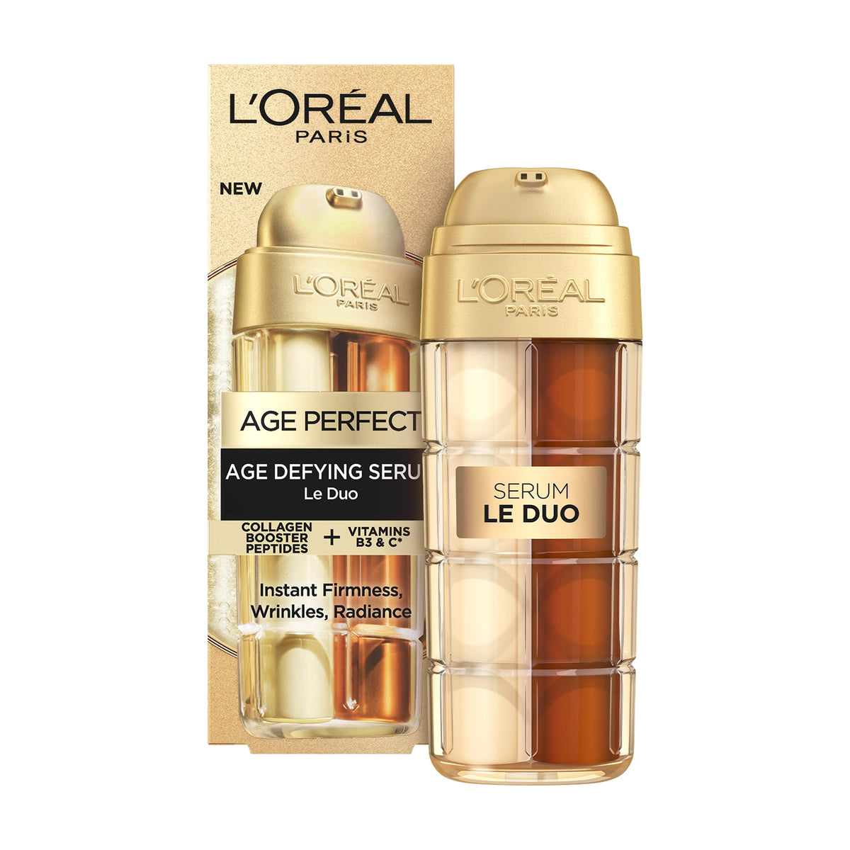 L'Oreal Paris Age Perfect Serum Le Duo - Collagen Peptide Booster & Vitamin B3/C | 30 ml