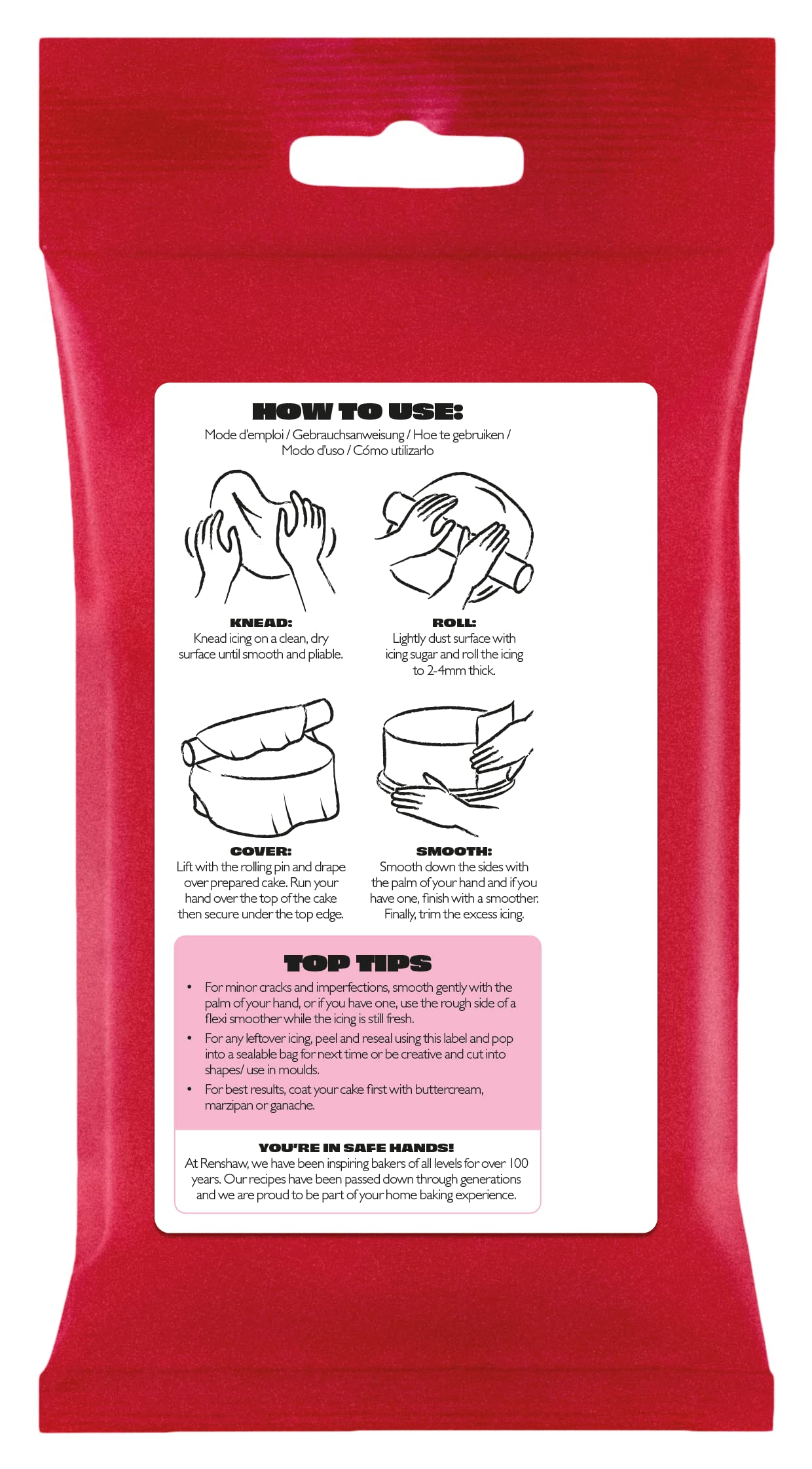 Renshaw - Pink Just Roll With It Ready to Roll Fondant Icing, 1 kg 5