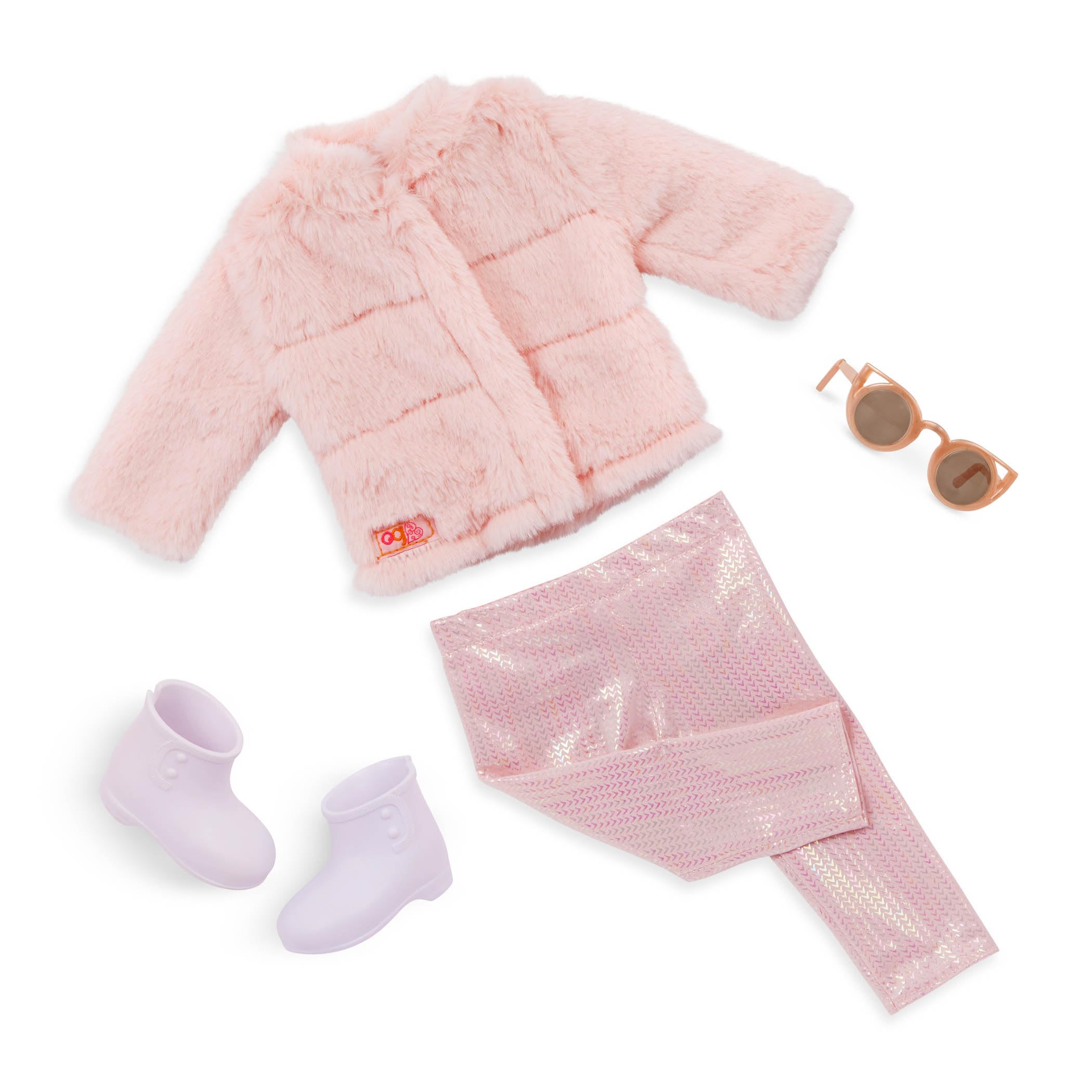 Our Generation Ava Doll - 18-inch Fashion Doll with Pink Faux-Fur Coat 4