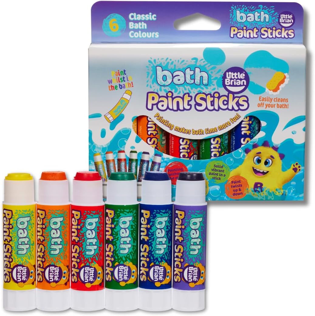 Little Brian - Bath Paint Sticks 6-Pack for Kids