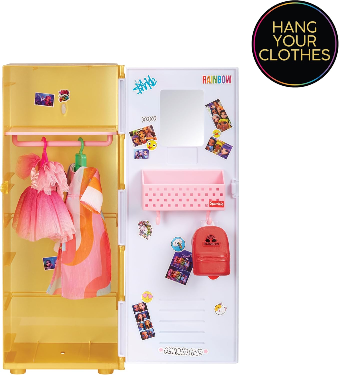 Rainbow High Design & Style Locker Playset - Fashion Doll School Locker with Accessories