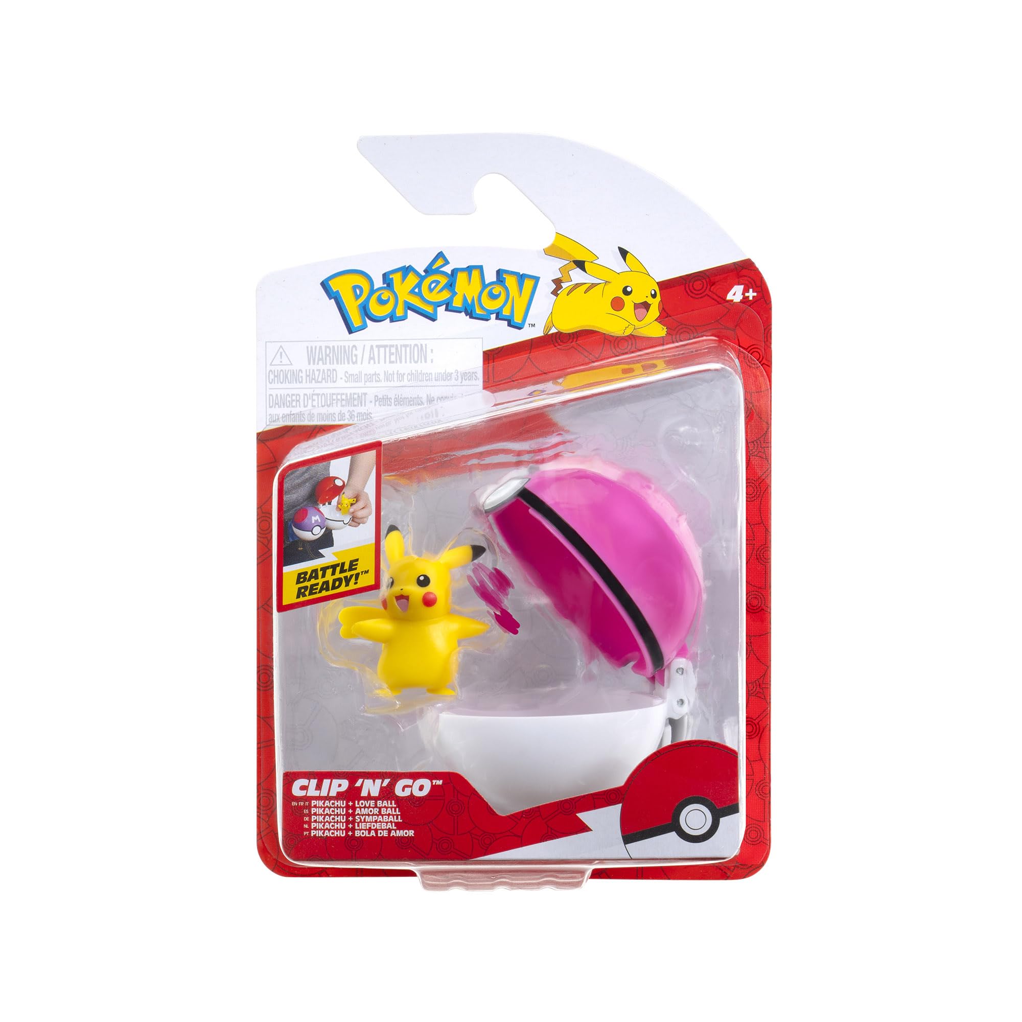 Pokémon Pikachu Clip ‘N’ Go with Love Ball and 2-Inch Battle Figure 5