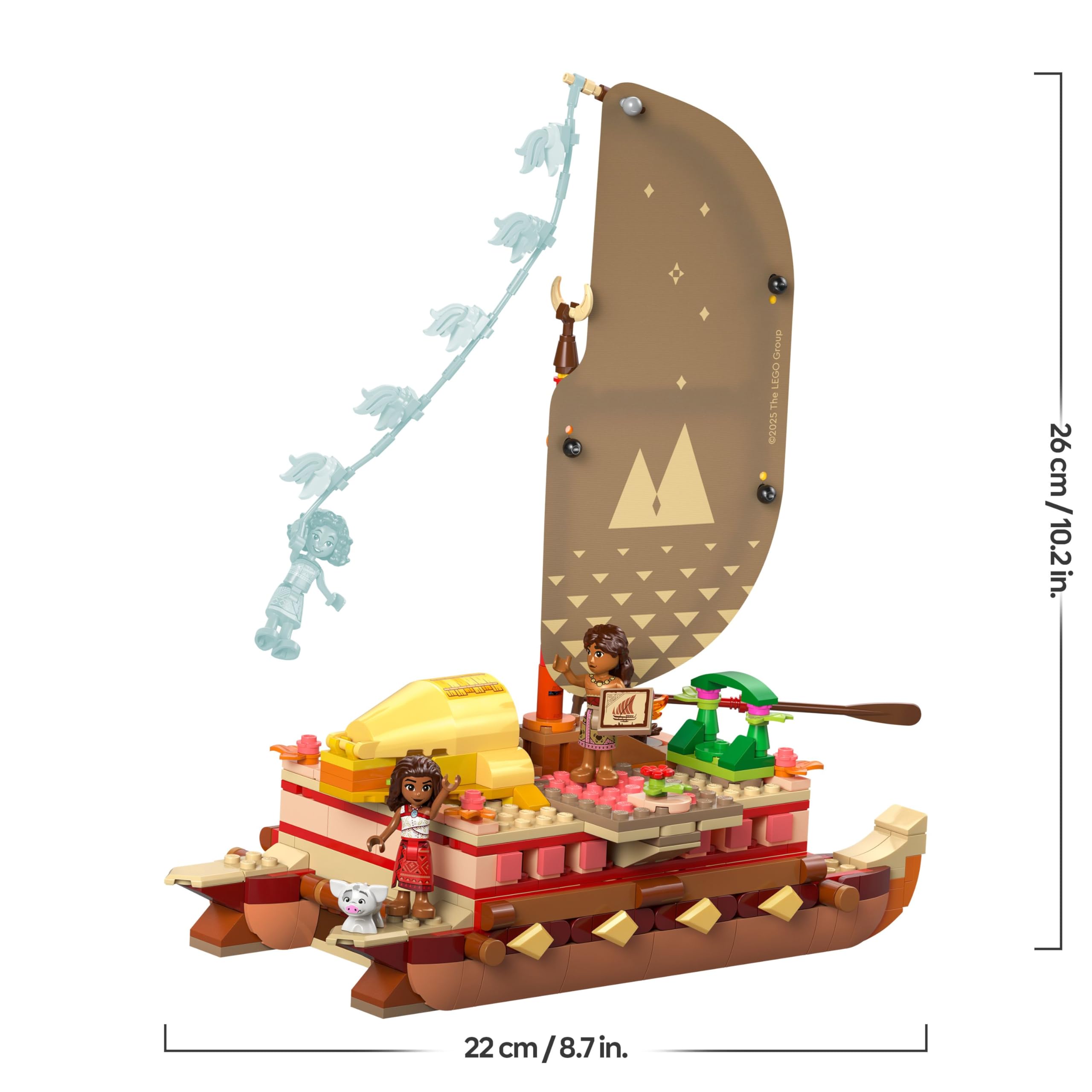 LEGO Disney Moana's Adventure Canoe - Buildable Boat Toy with 4 Characters for Kids 6+ 3