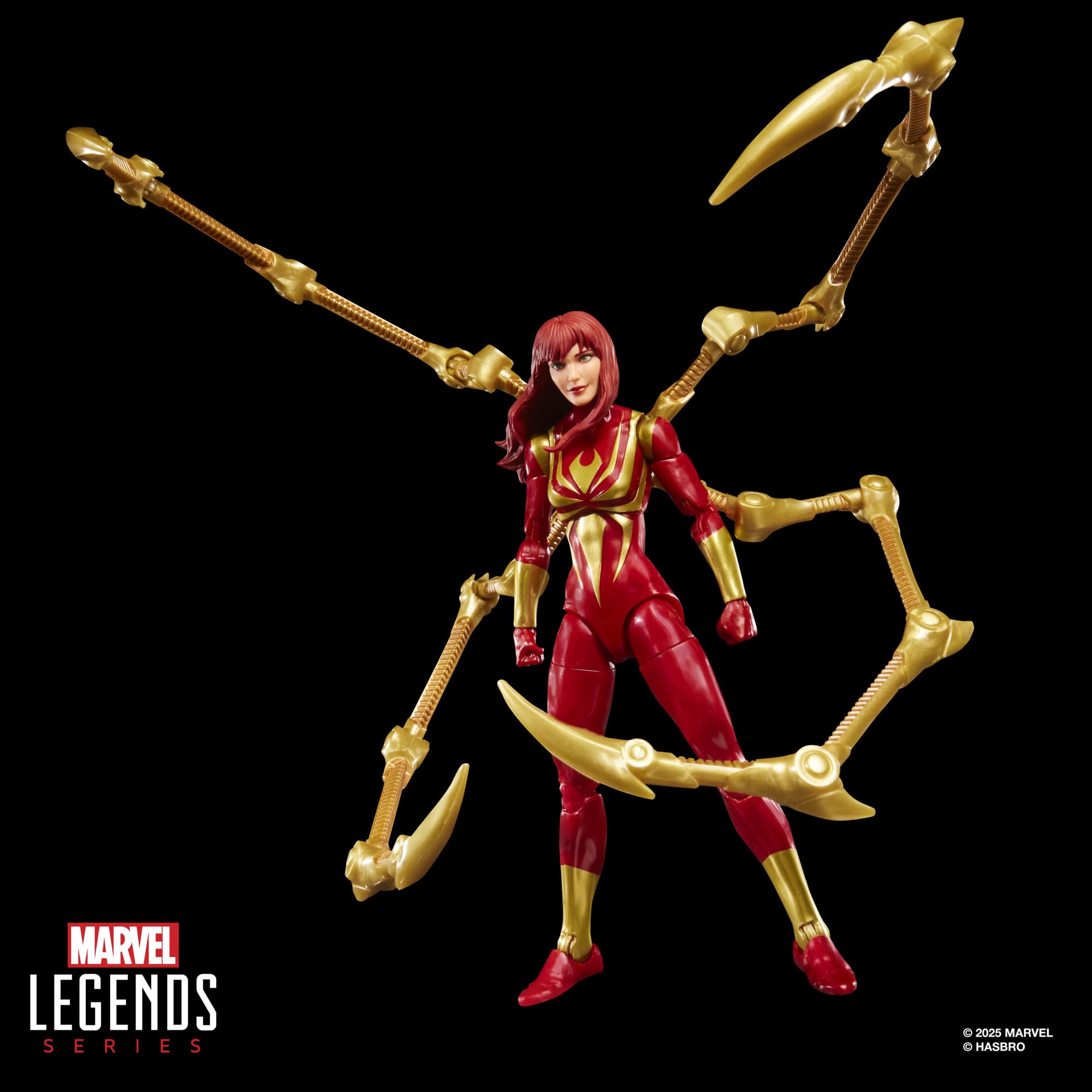 Marvel Legends Series Mary Jane Watson (Iron Spider) Action Figure | 6-Inch Scale | 7 Accessories 8