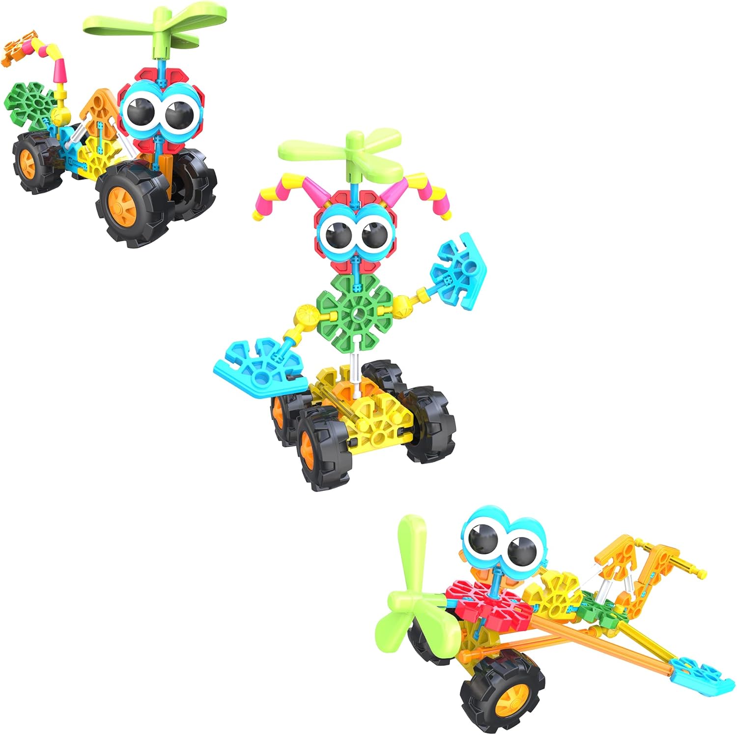 Kid K'NEX Zoomin' Buddies 20 Model Building Set - 48pc Educational Toy for Ages 3+ 5