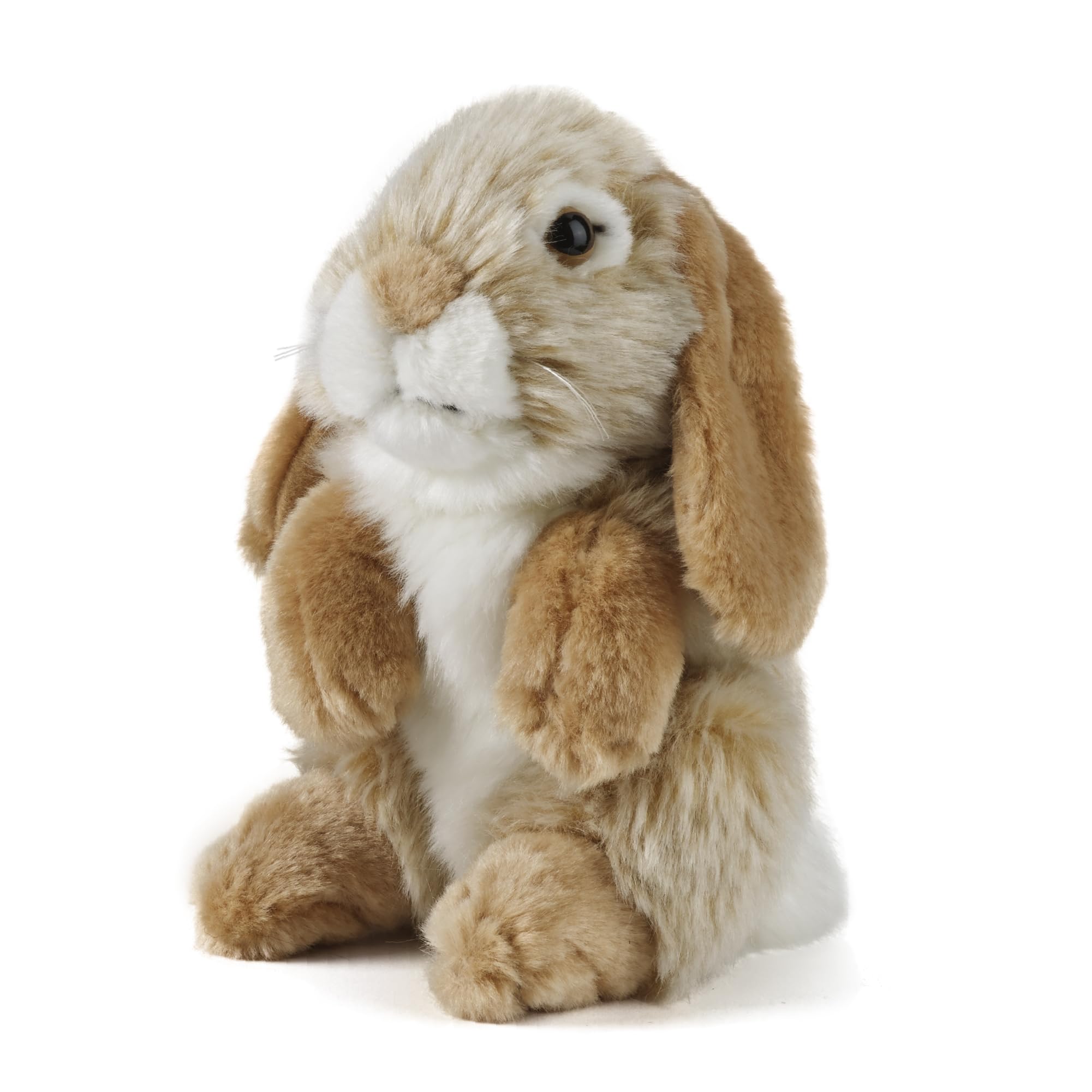 Living Nature Brown Sitting Lop Eared Rabbit - Realistic Plush Toy for All Ages