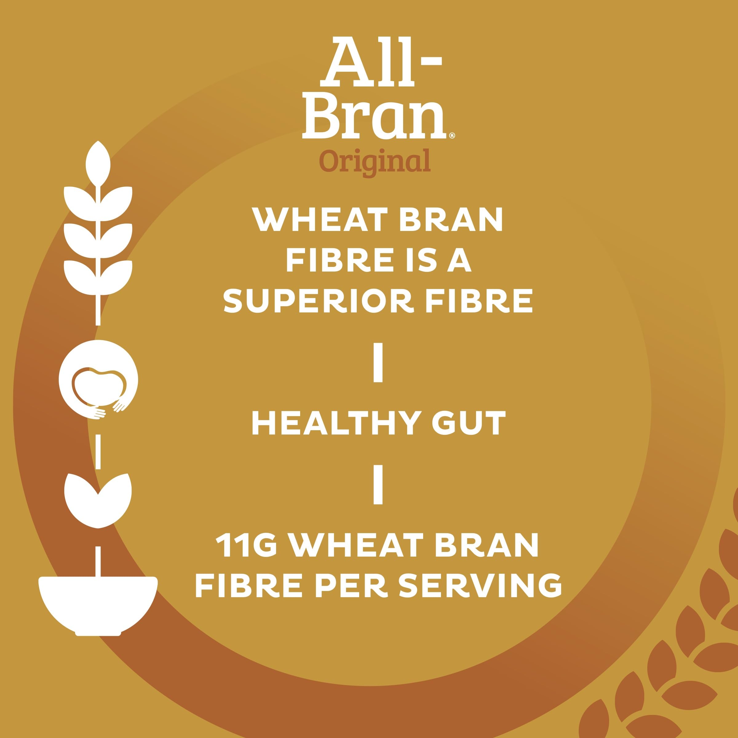 Kellogg's All-Bran Breakfast Cereal Box, 750g - High Fibre Whole Grain Cereal with Natural Wheat Bran 3