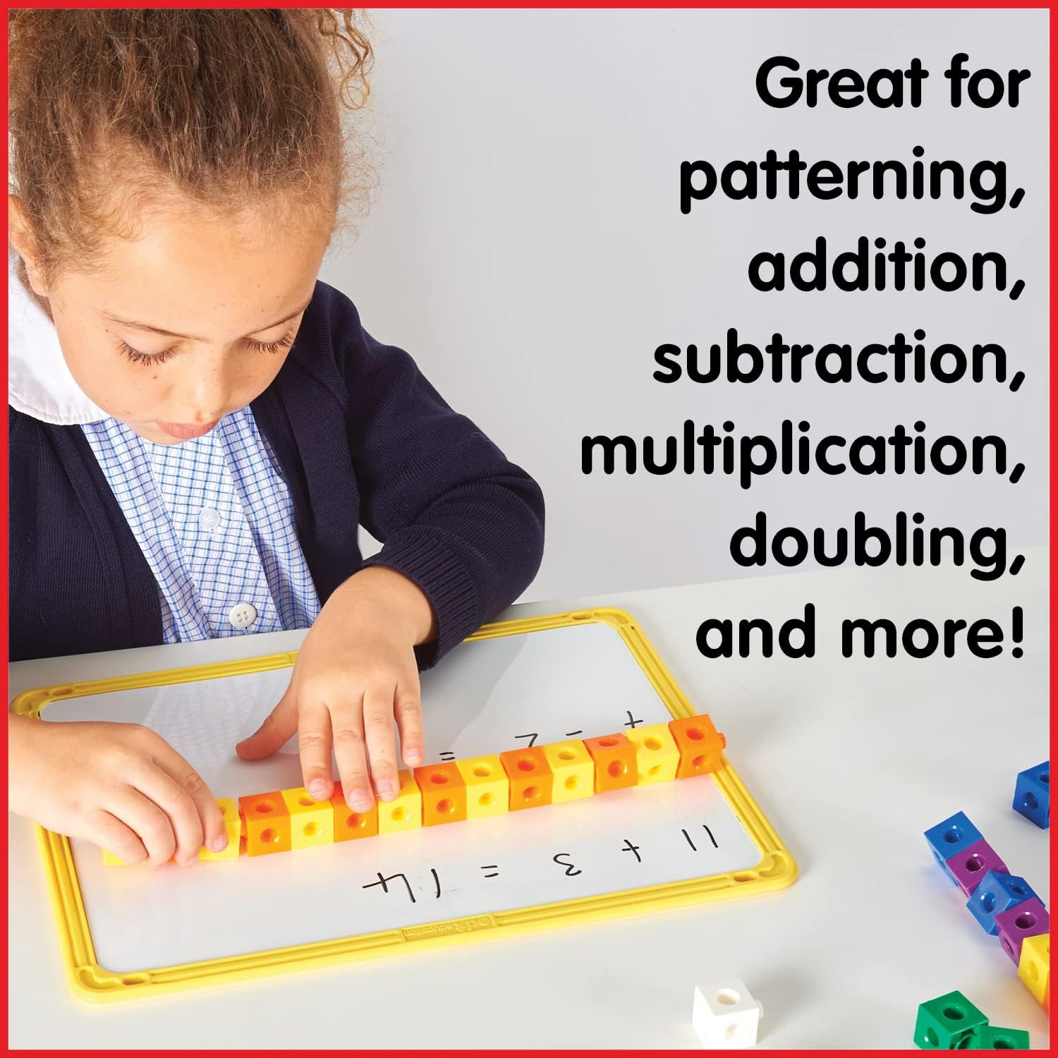 edxeducation Linking Cubes - 100-Piece Educational Building Set for Ages 3+ 7