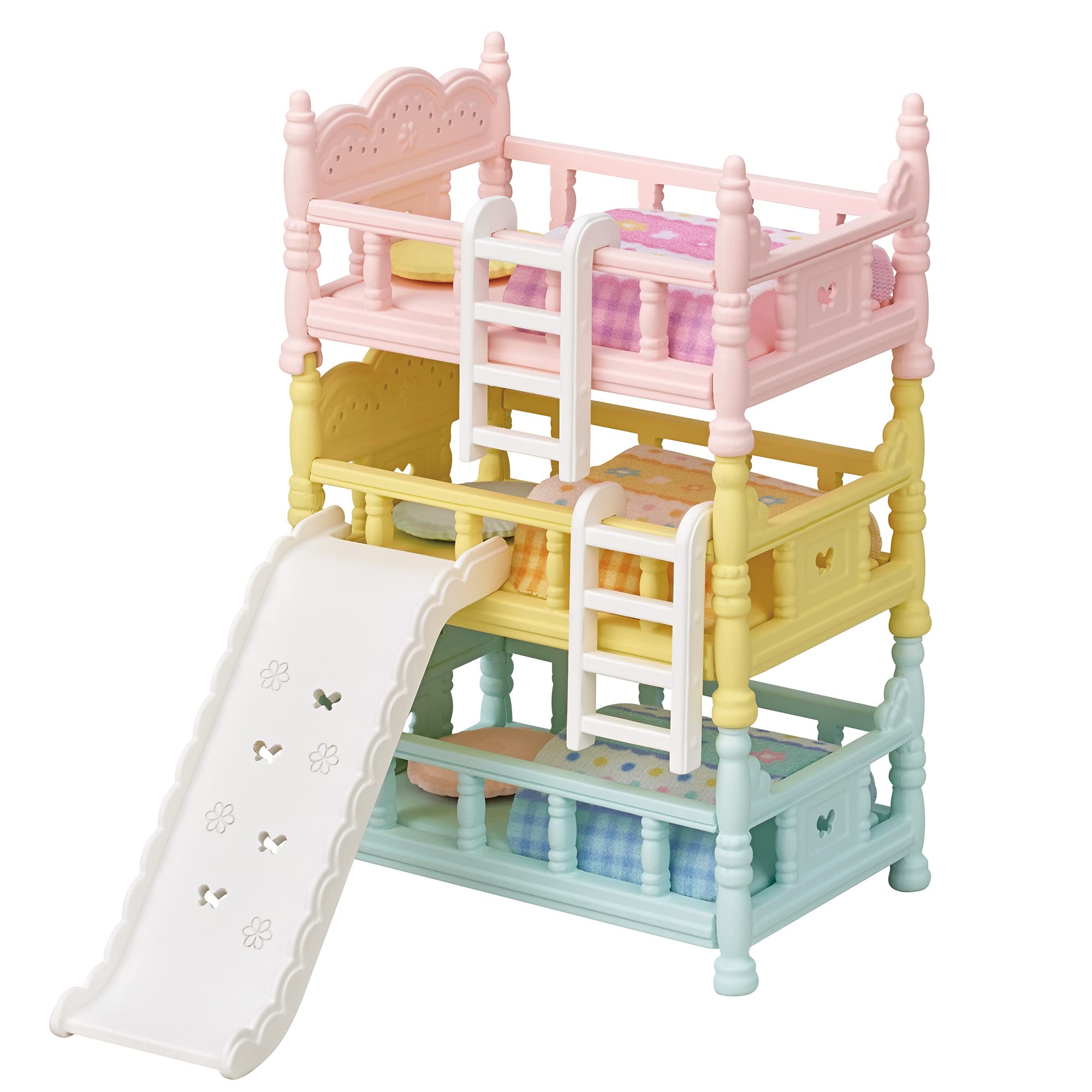 Sylvanian Families 5741 Triple Bunk Beds Playset | Includes Slide & Ladders | Ages 3+ 1