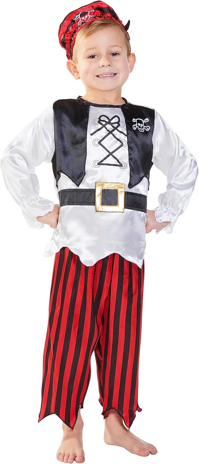 Raggy Pirate Boy Costume - Rubies - Unisex Kids Fancy Dress - Age 3-4 Years 4
