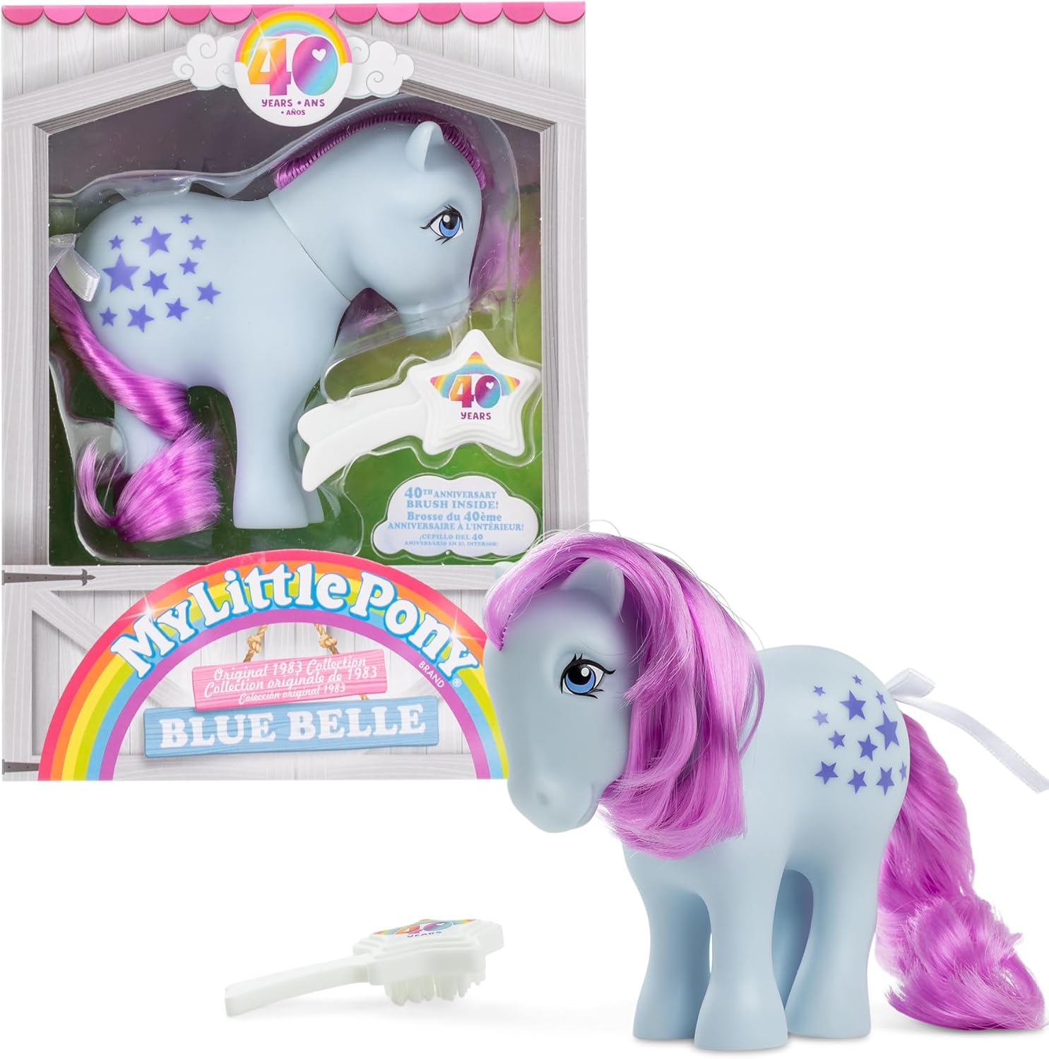 My Little Pony Blue Belle Classic Pony - 35th Anniversary Reproduction for Kids 4+