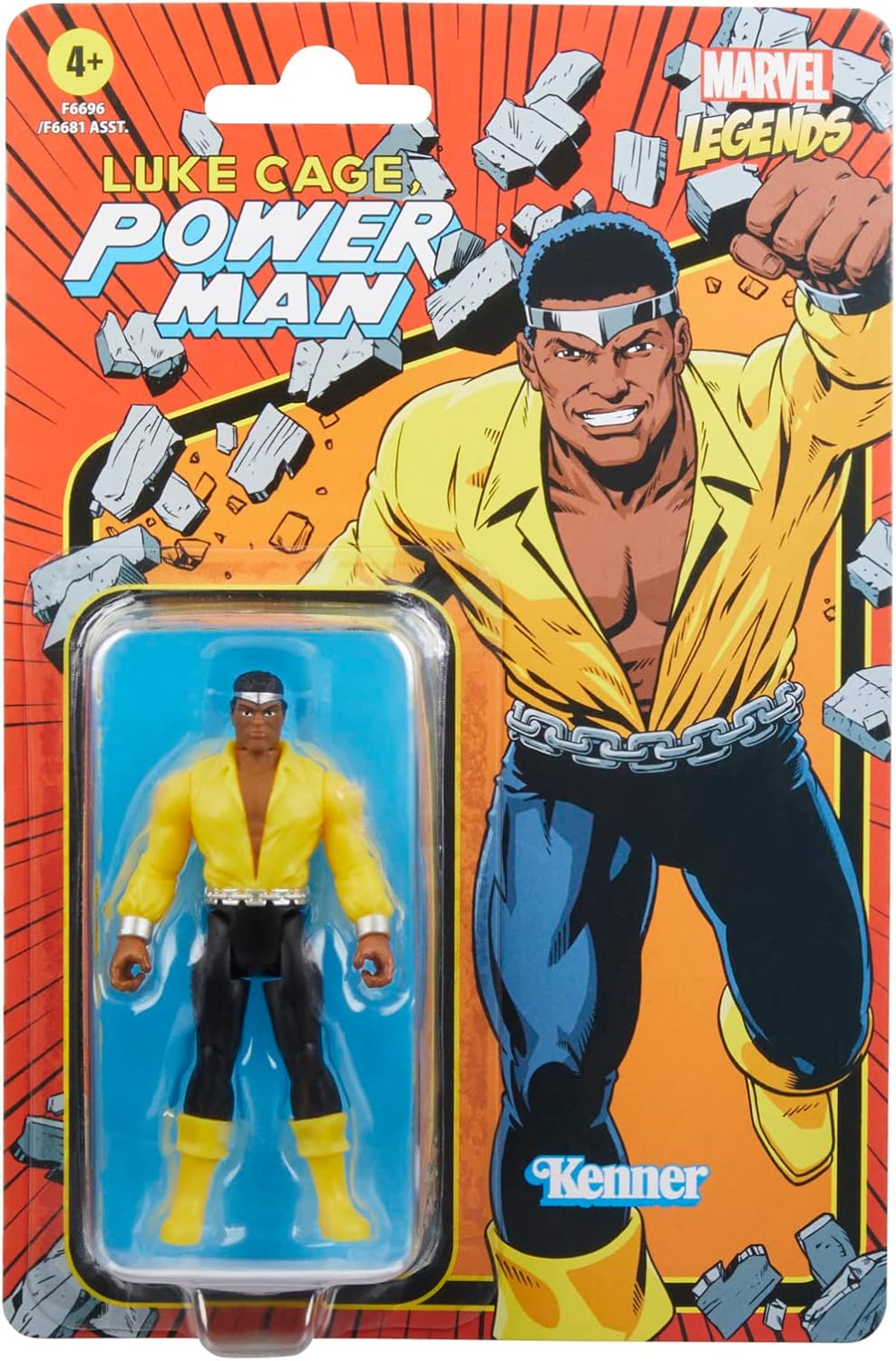 Hasbro Marvel Legends Series Retro 375 Collection - Power Man 3.75-Inch Action Figure (F6696)