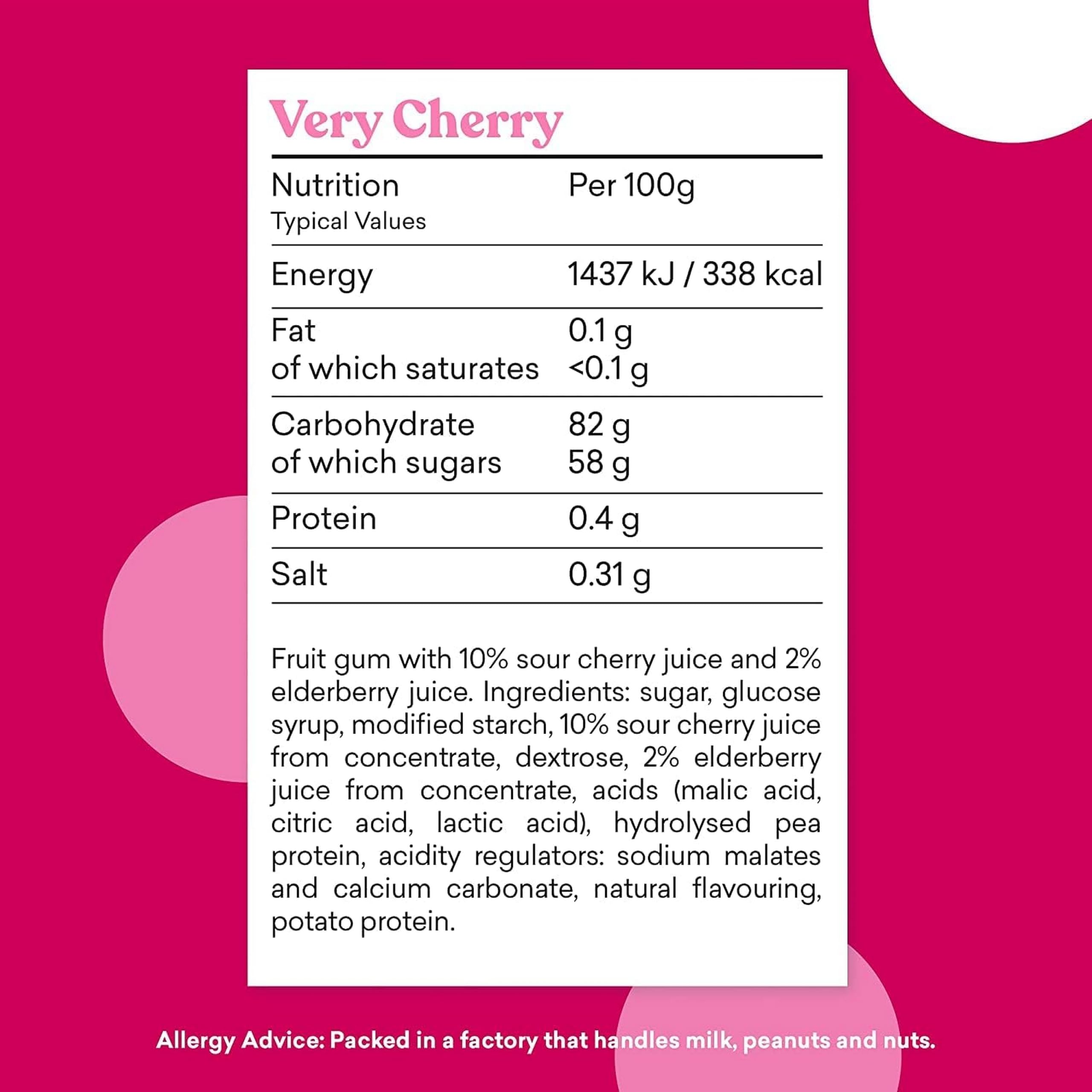 Candy Kittens Vegan Sweets VERY CHERRY (140g Bag), Vegan Chewy Sweets - Naturally Flavoured With Cherry, Perfect Vegan Gifts For Gourmet Sweet Lovers, Fruity & Delicious Vegetarian Sweets 3