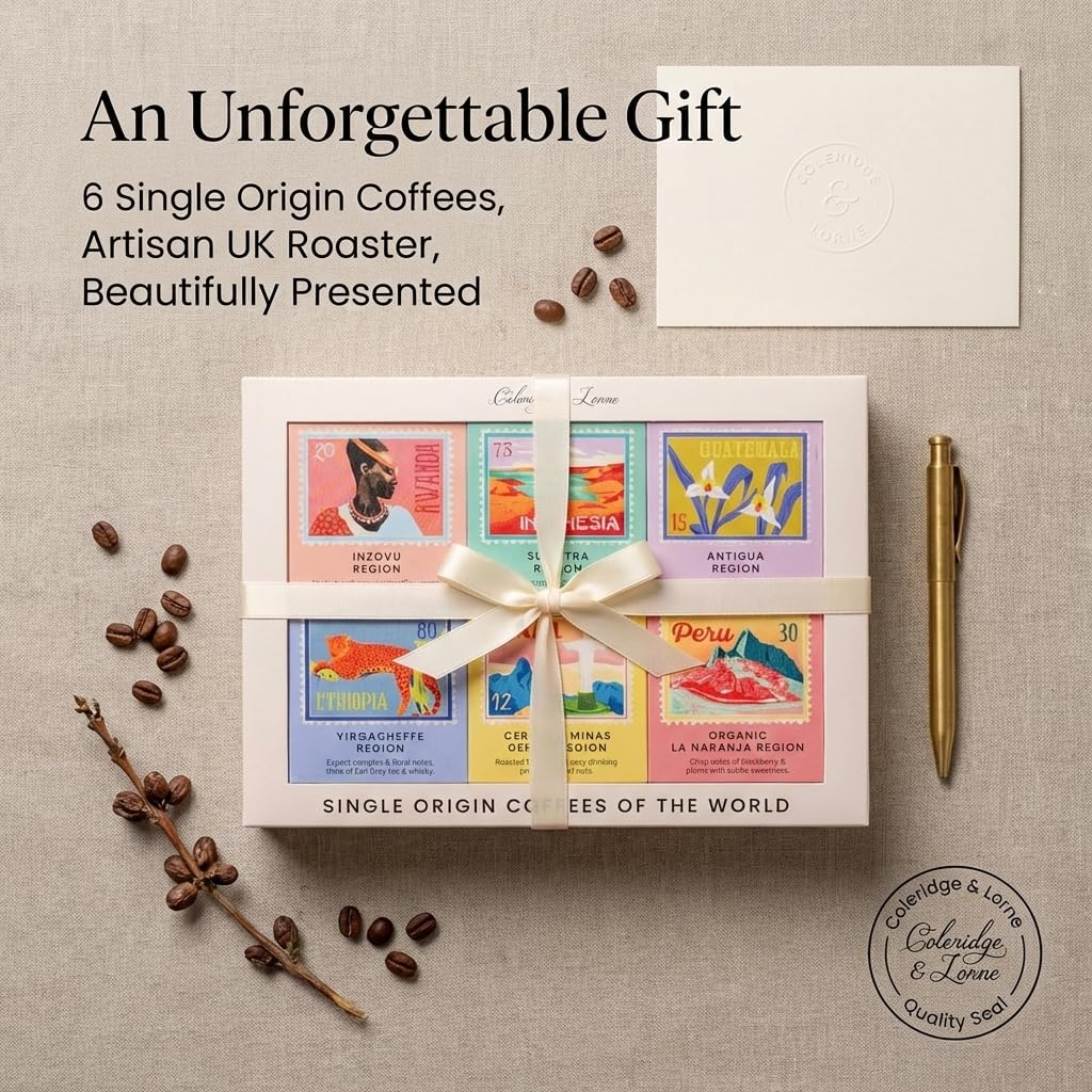 Coleridge & Lorne Single Origin Coffee Gift Set - 6 Ground Coffees from Around the World 4