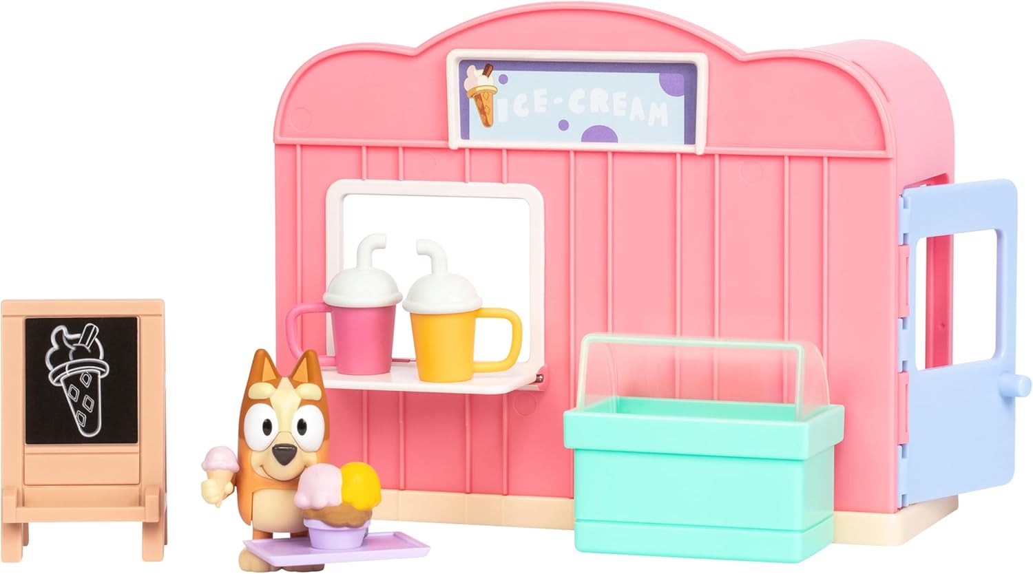 BLUEY Ice Cream Shop Playset with Bingo Figure - Imaginative Play for Kids 5